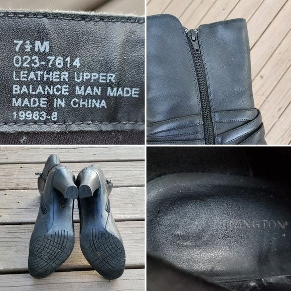 Vintage × Worthington Vintage 90s y2k Bratz Black Leather Chunky Heel Buckle Strap Size US 7.5 / IT 37.5 - 7 Thumbnail