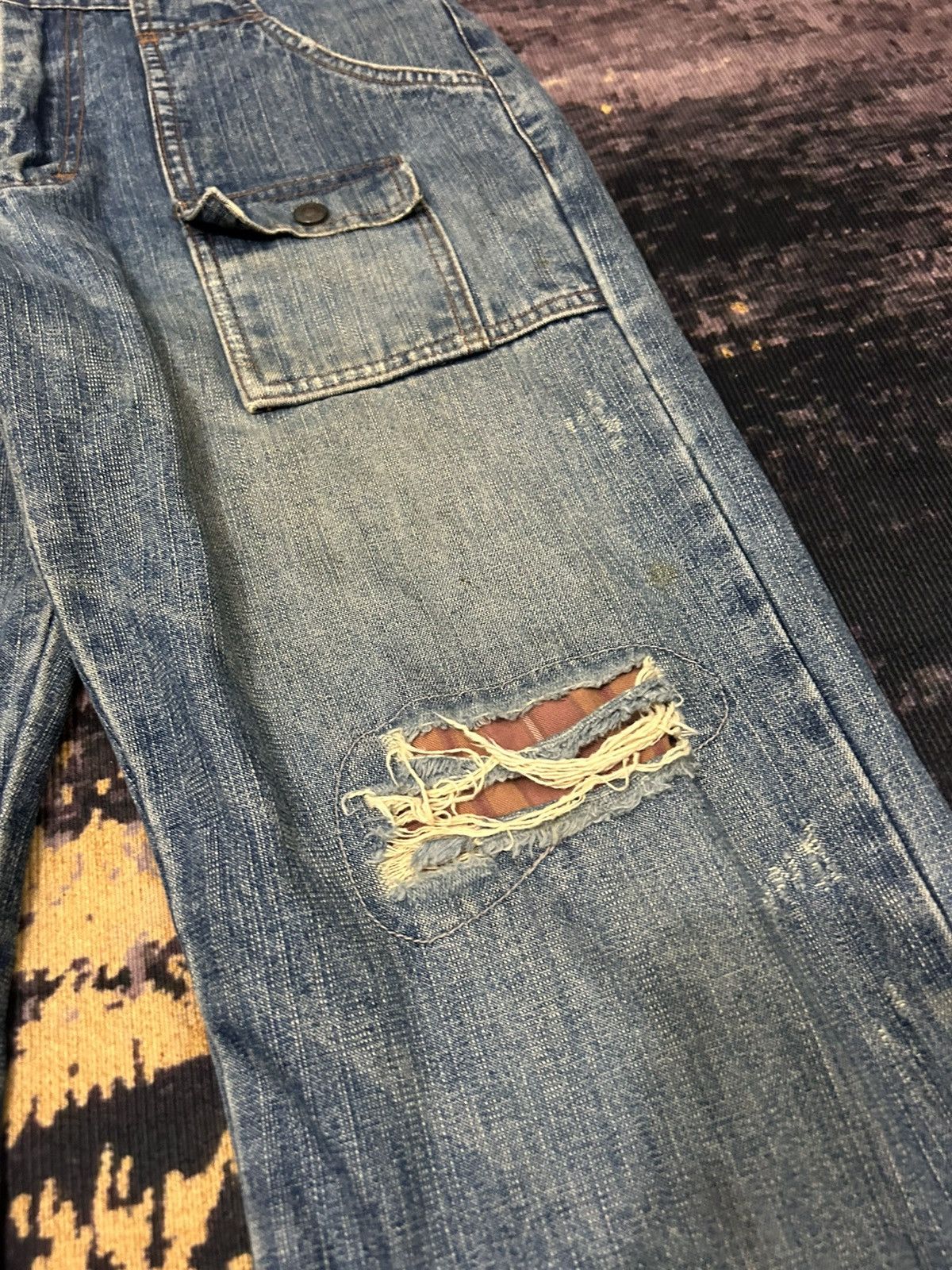 Japanese Brand Kissmark Japan 6 Pocket Rippert Jeans Size US 33 - 9 Thumbnail