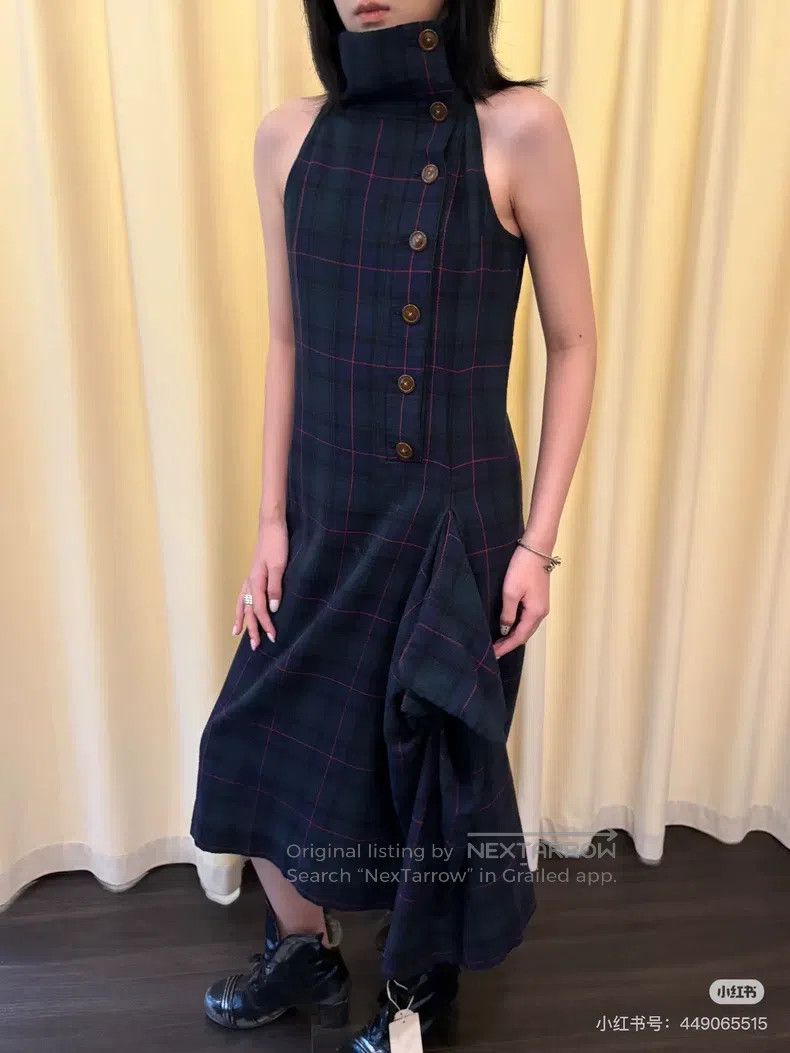 Vivienne Westwood Vivienne Westwood Plaid Asymmetric Pocket Dress, Wool Plai Size M / US 6-8 / IT 42-44 - 3 Thumbnail