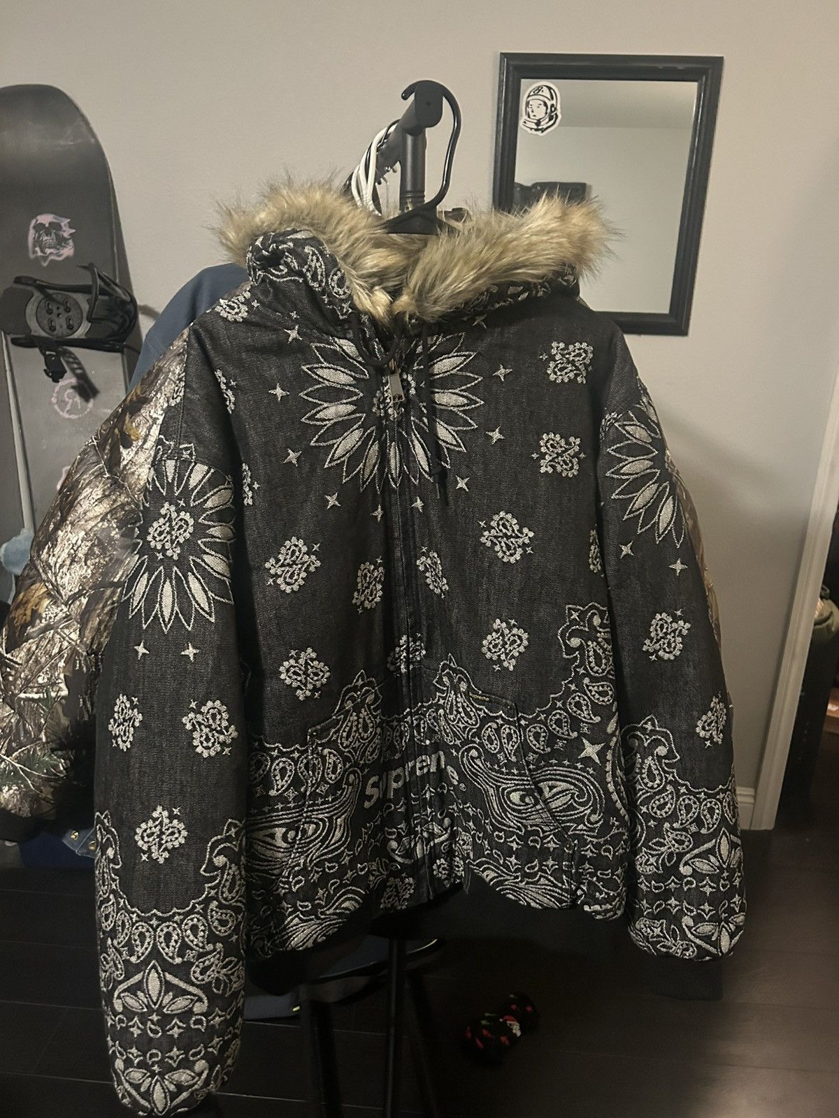 Supreme Supreme bandana jacquard denim hooded work jacket Size US XL / EU 56 / 4 - 1 Thumbnail