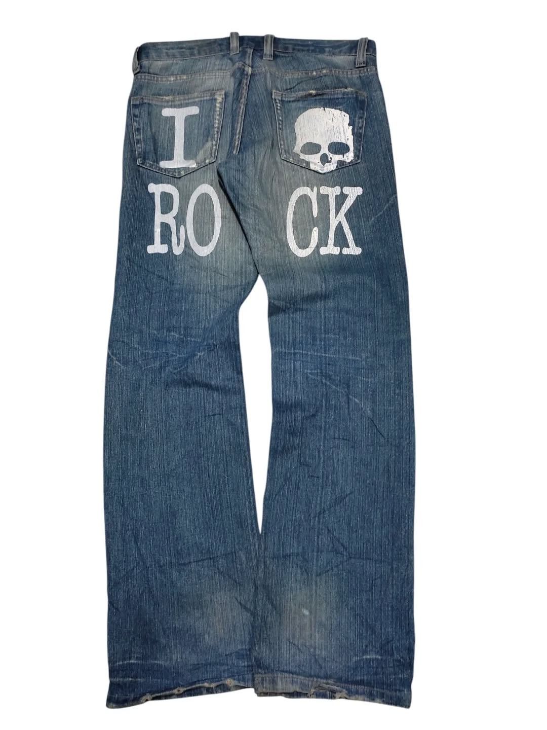 Japanese Brand Limited i Skull rock denim Size US 34 / EU 50 - 1 Thumbnail