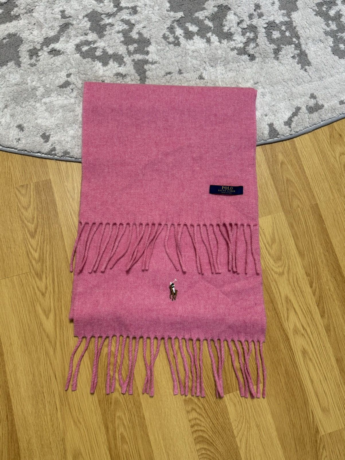 Polo Ralph Lauren Polo Ralph Lauren Pink Wool Scarf Iconic Size ONE SIZE - 4 Thumbnail