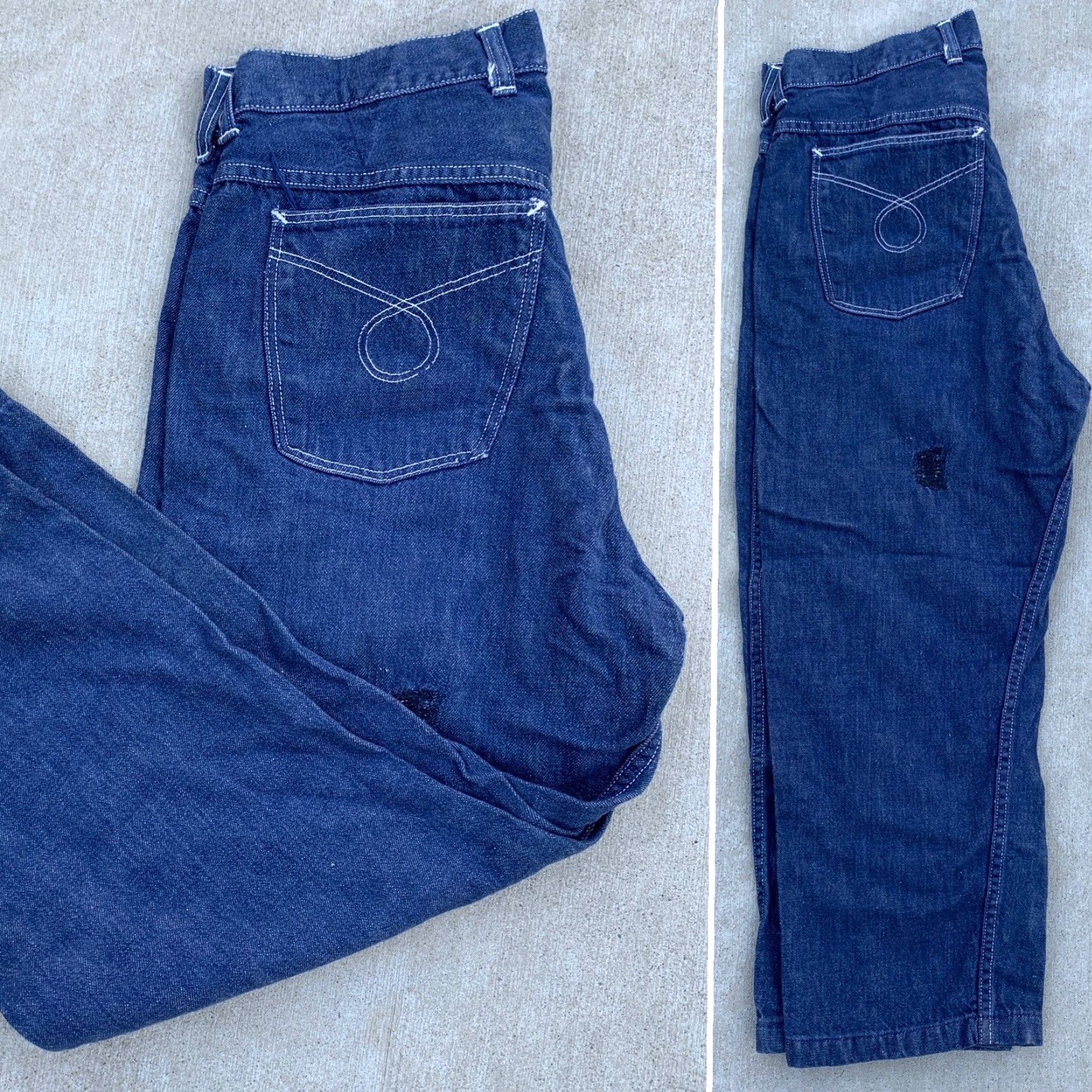 Sears VINTAGE Sears Roebuck And Co Jeans Sz 34 Waist 31 Conmatic Zip Rockabilly Denim Blue 1950s Mens Womens Boys Girls Regular Size US 31 - 5 Thumbnail