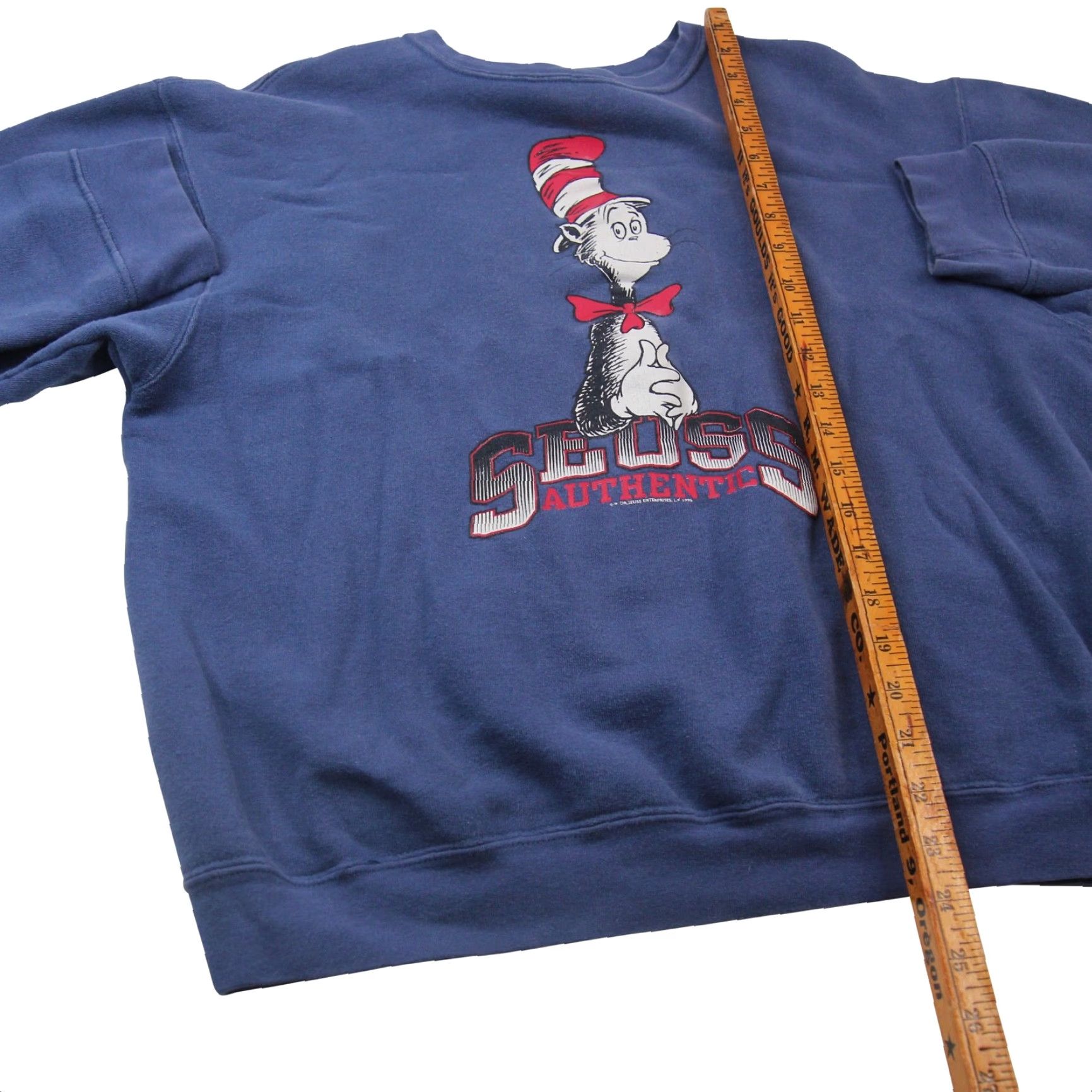 Vintage VINTAGE Dr.Suess Cat in The Hat graphic Sweatshirt Womens Large Blue Size L / US 10 / IT 46 - 6 Thumbnail