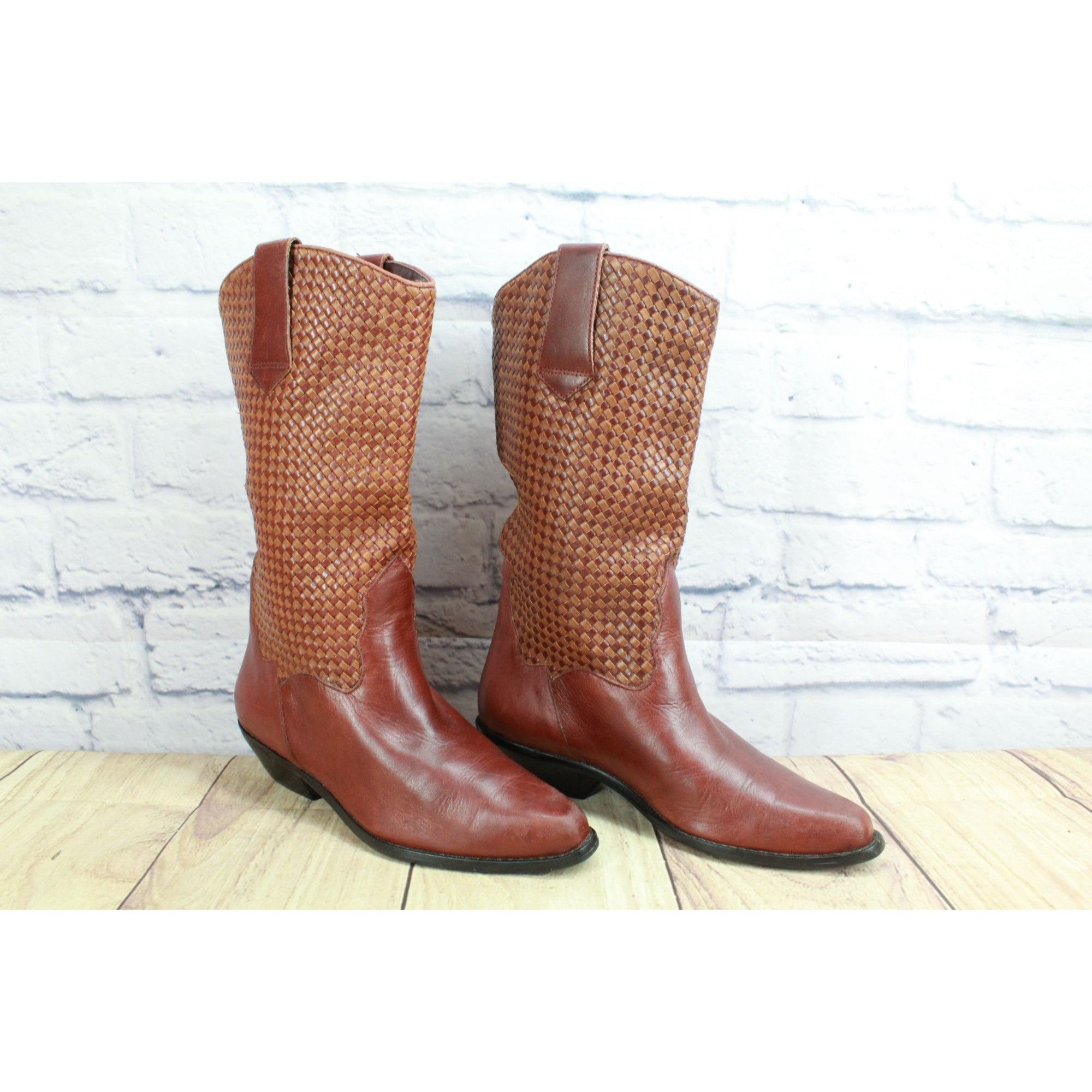 L.L. Bean Vintage LL Bean Dingo Brown Western Pull-On Boots Size US 6 / IT 36 - 2 Thumbnail