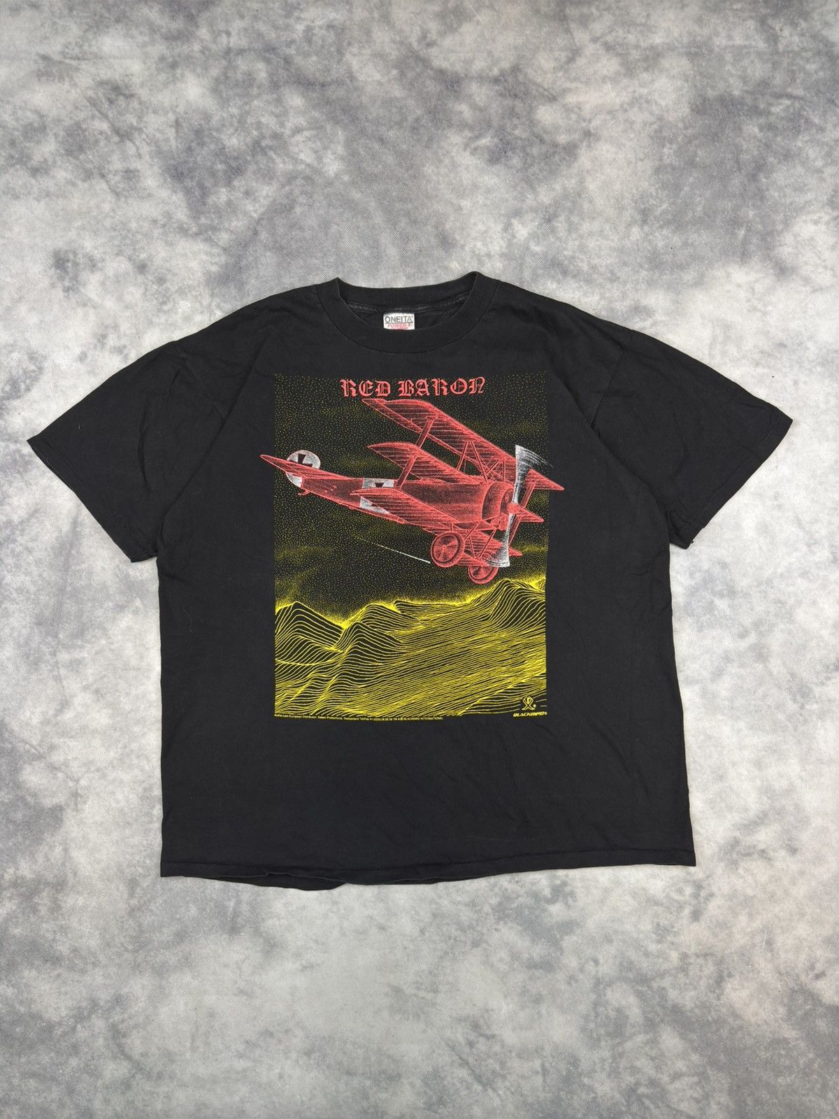 Vintage Vintage Oneita Red Baron Fly Plane Made In USA T shirt Tee Size US XL / EU 56 / 4 - 1 Thumbnail