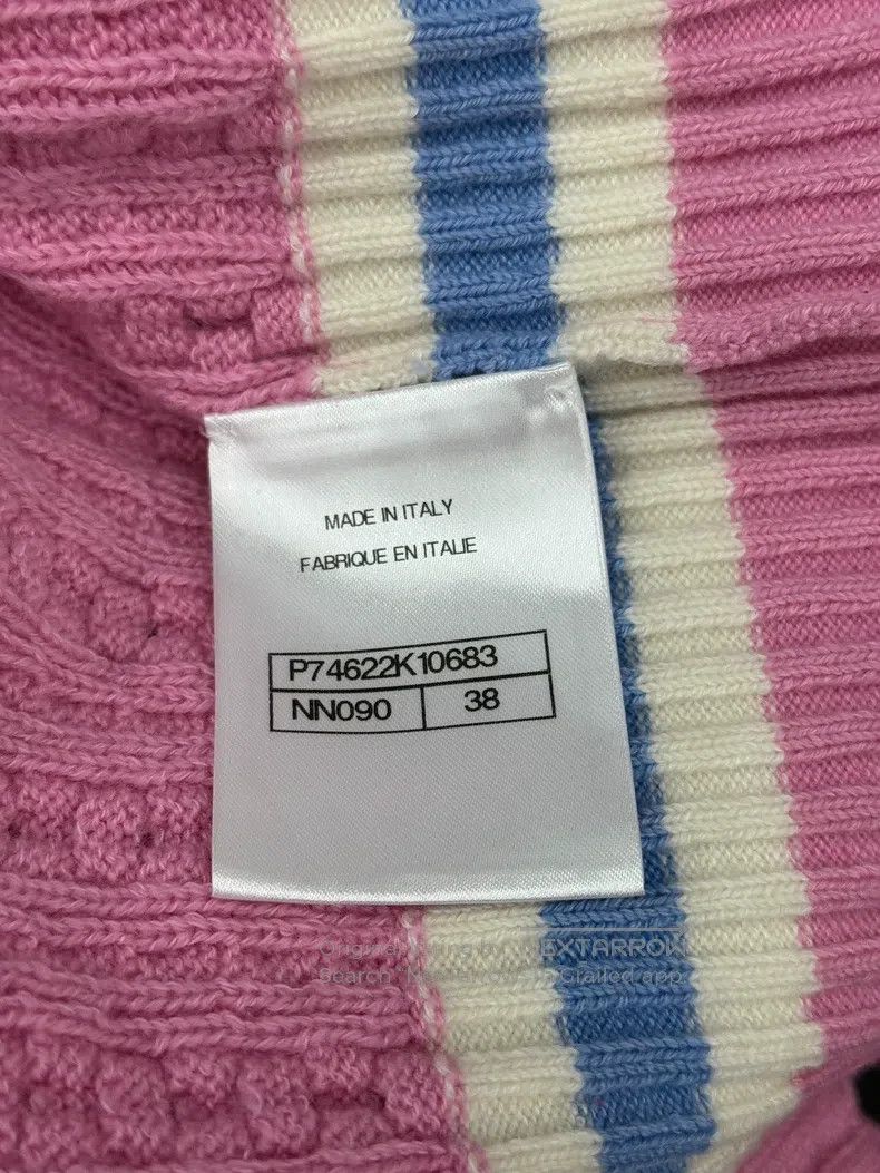 Chanel Chanel Pink neck knit top Size XS / US 0-2 / IT 36-38 - 5 Thumbnail
