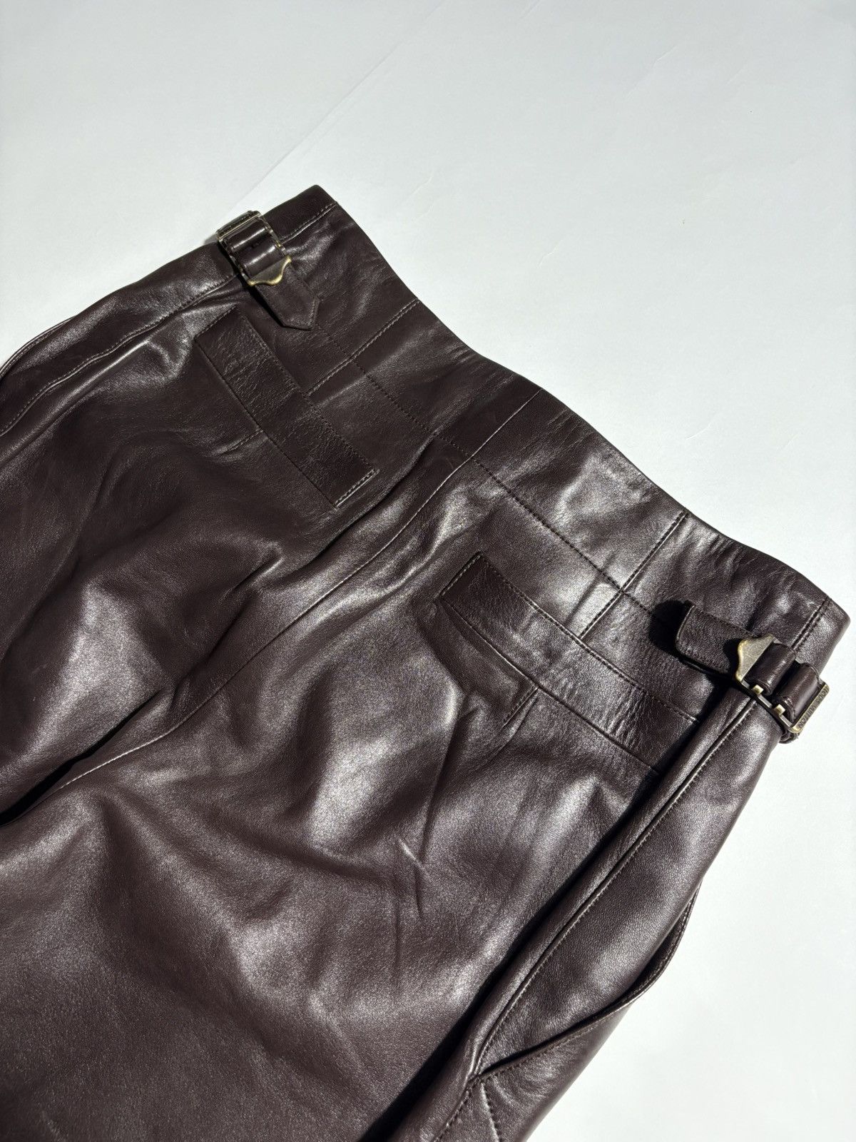 Louis Vuitton VINTAGE LOUIS VUITTON BIKER LEATHER PANTS Size 25" / US 0 / IT 36 - 5 Thumbnail