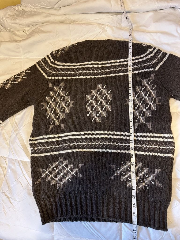 De Bonne Facture Brown Folk Wool-Jacquard Sweater Size US S / EU 44-46 / 1 - 9 Thumbnail