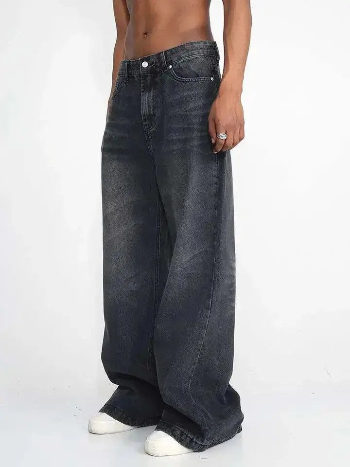 Japanese Brand Streetwear y2k washed wide-leg jeans Size US 30 / EU 46 - 3 Thumbnail