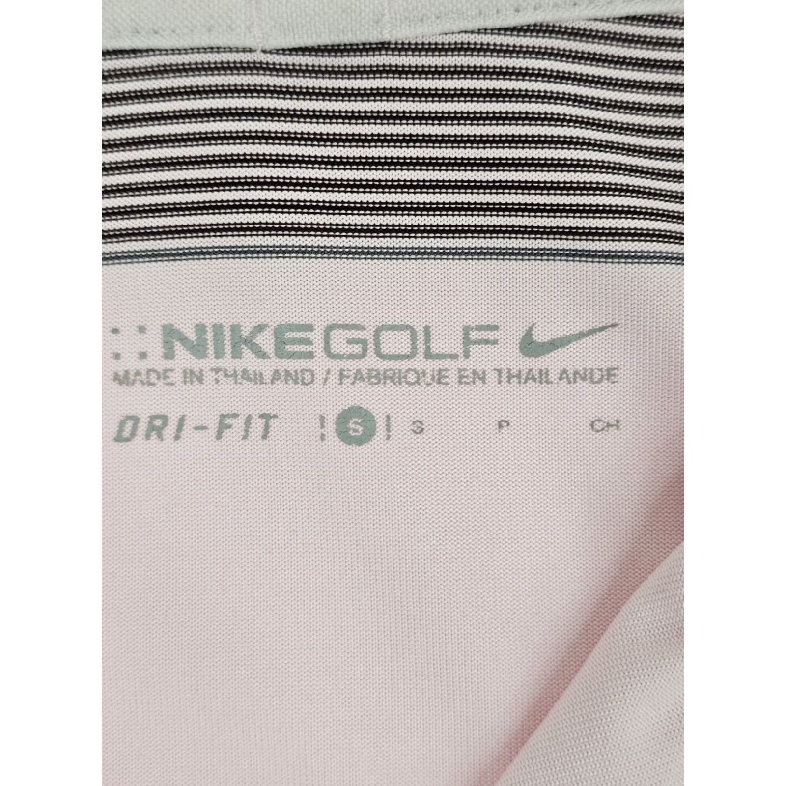 Nike Nike Golf Dri-FIT Polo Shirt Men S Pink Black Stripe Wicking Polo Shirt Size US S / EU 44-46 / 1 - 3 Thumbnail