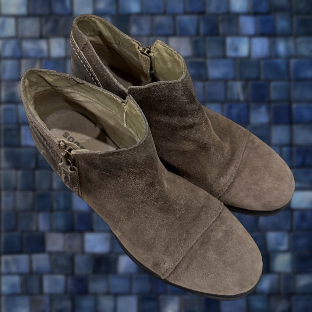 SOREL Sorel Major Low Bootie Womens 9 Brown Ankle Bootie Side Zip Suede NL2161-245 Boots Women Brown Suede Bootie Classic Modern Womens Size US 9 / IT 39 - 1 Thumbnail