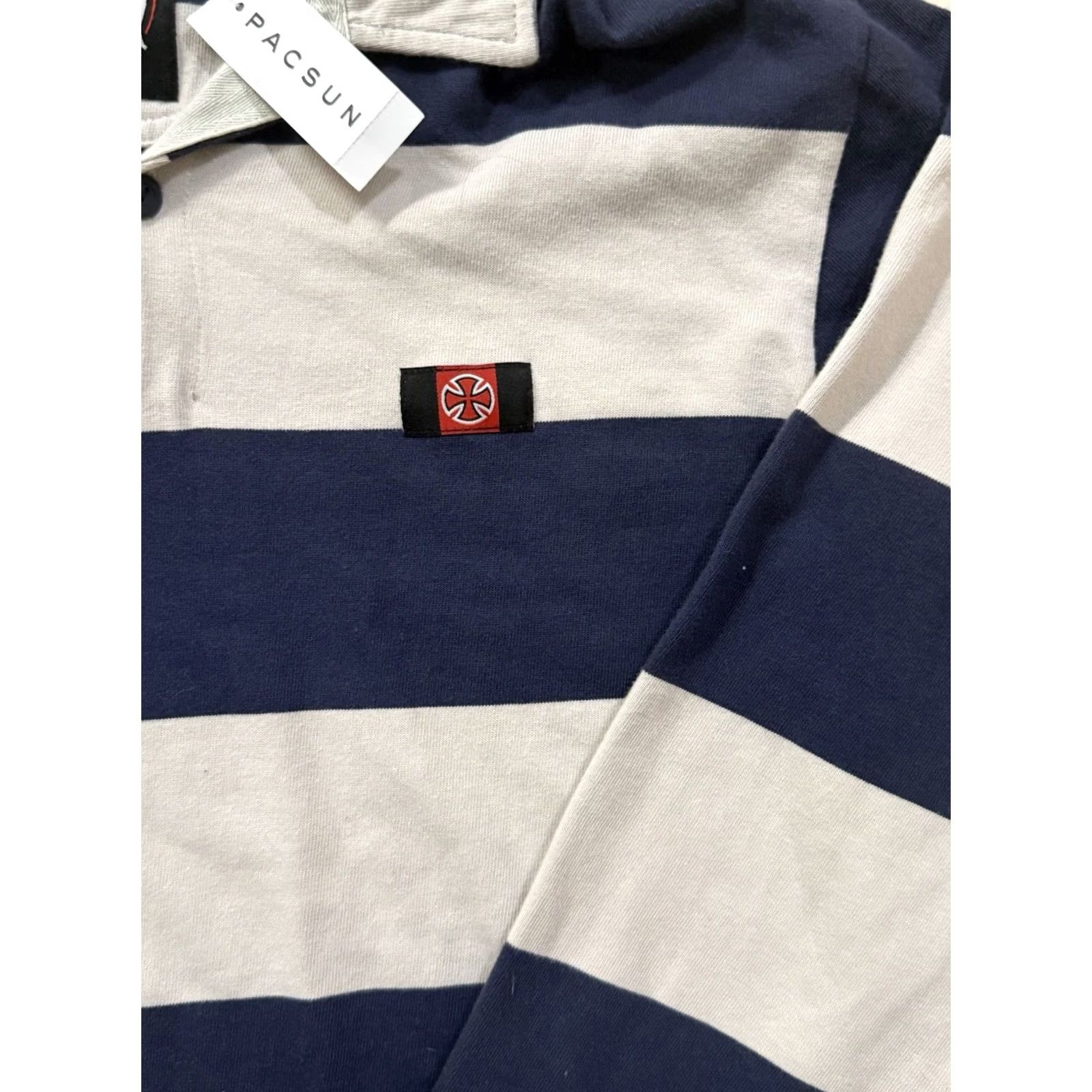 Vintage VINTAGE Independent Polo Shirt Long Sleeve Rugby Gray M World Industries Unisex Adults Medium Shirt Mens Girls Size US M / EU 48-50 / 2 - 3 Thumbnail