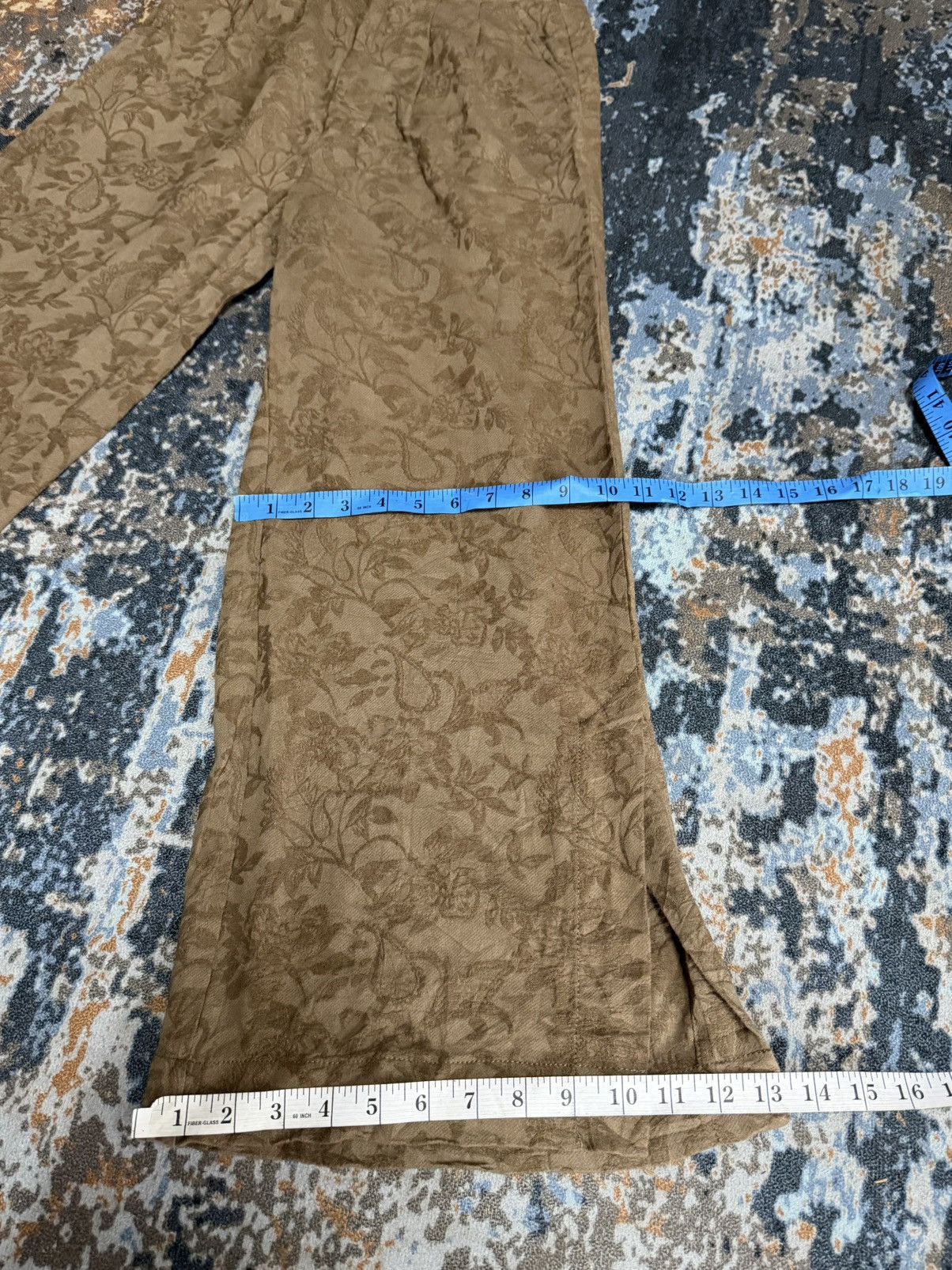 GOA Natural Vintage Goa Velvet Flower Flare Size 28" / US 6 / IT 42 - 14 Thumbnail