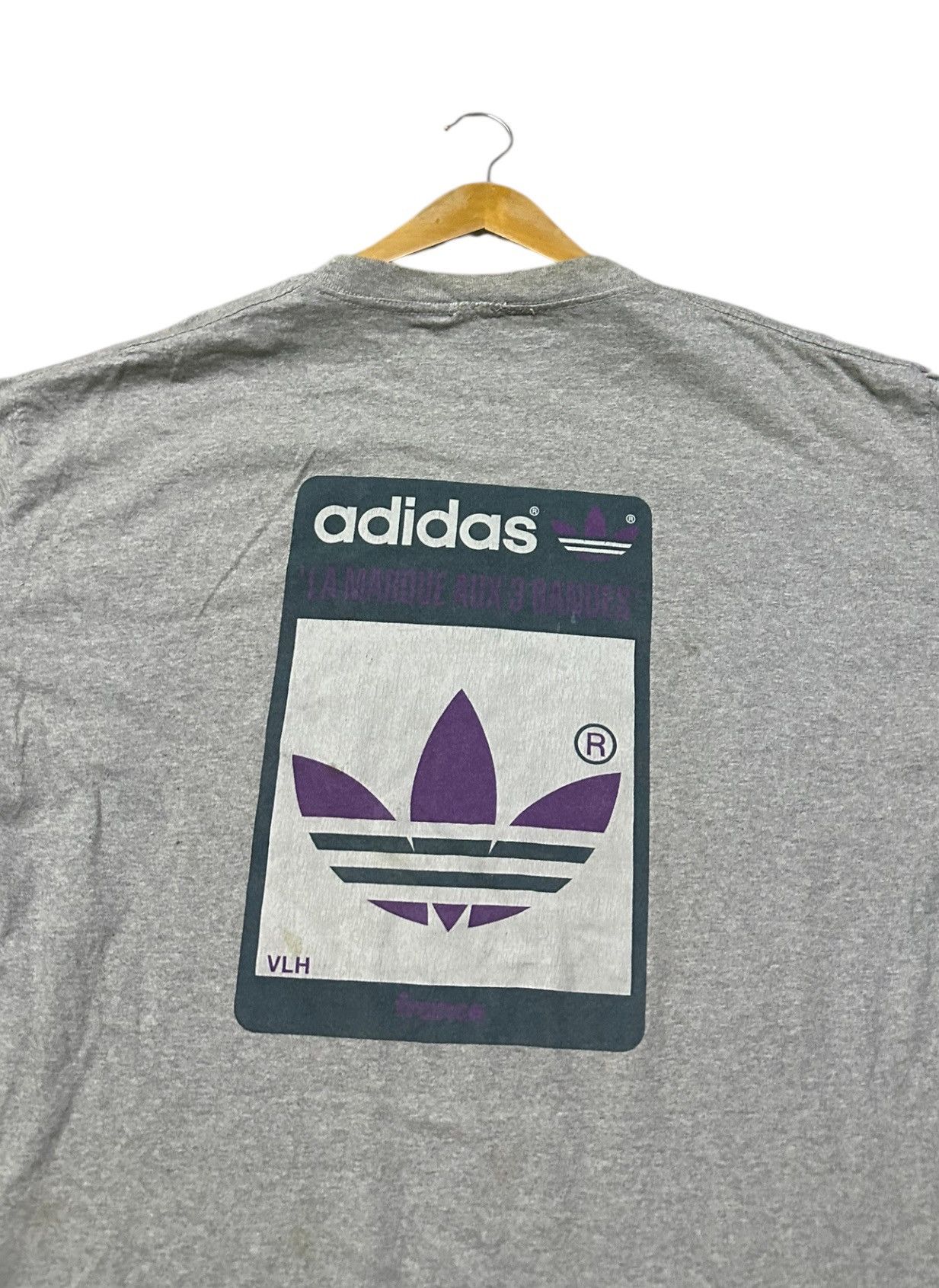 Adidas Vintage 90s Adidas backhit tshirt Size US XL / EU 56 / 4 - 4 Thumbnail