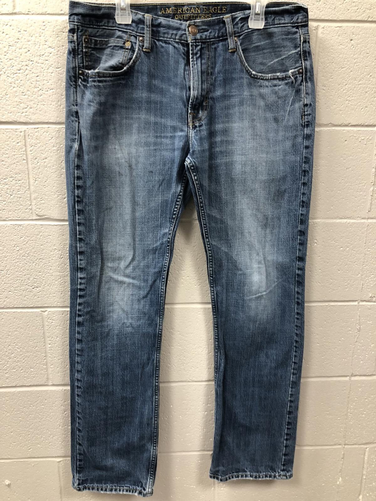 Designer American Eagle Outfitters Slim Fit Jeans - Light Wash Size US 34 / EU 50 - 1 Thumbnail