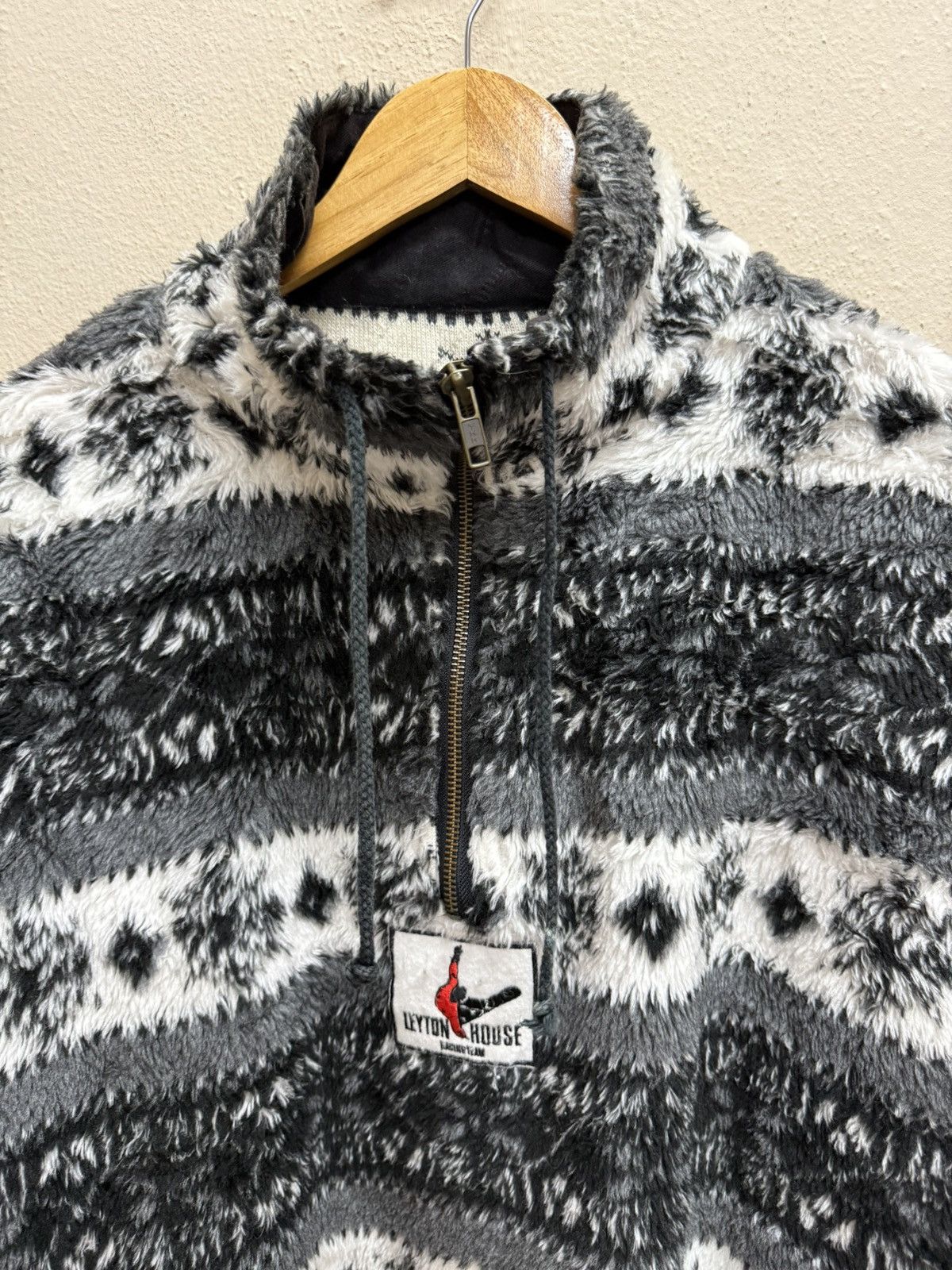 Japanese Brand VINTAGE 90s LEYTON HOUSE RACING TEAM SHERPA FLEECE HALFZIPER Size US L / EU 52-54 / 3 - 14 Thumbnail