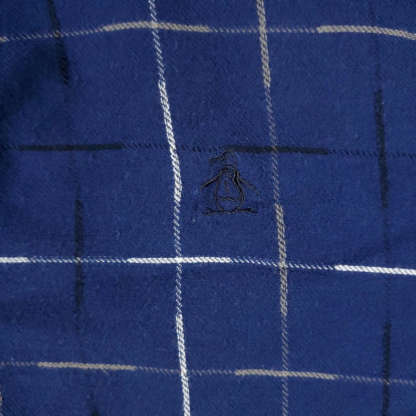 Original Penguin Original Penguin Shirt Adult Large Blue Plaid Button-Up Long Sleeve Cotton Pockets Logo Mens Size US L / EU 52-54 / 3 - 2 Thumbnail