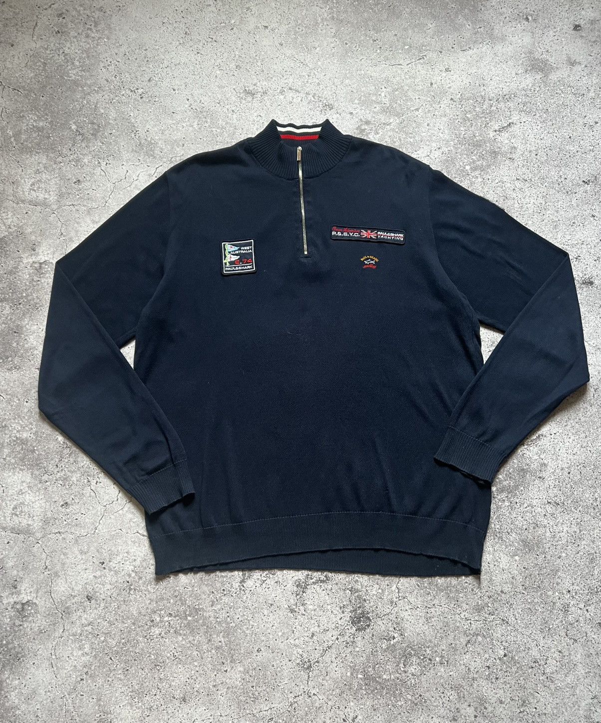 Paul & Shark Paul & Shark Premium 1/3 zip Cotton Sweater Size US XL / EU 56 / 4 - 1 Thumbnail