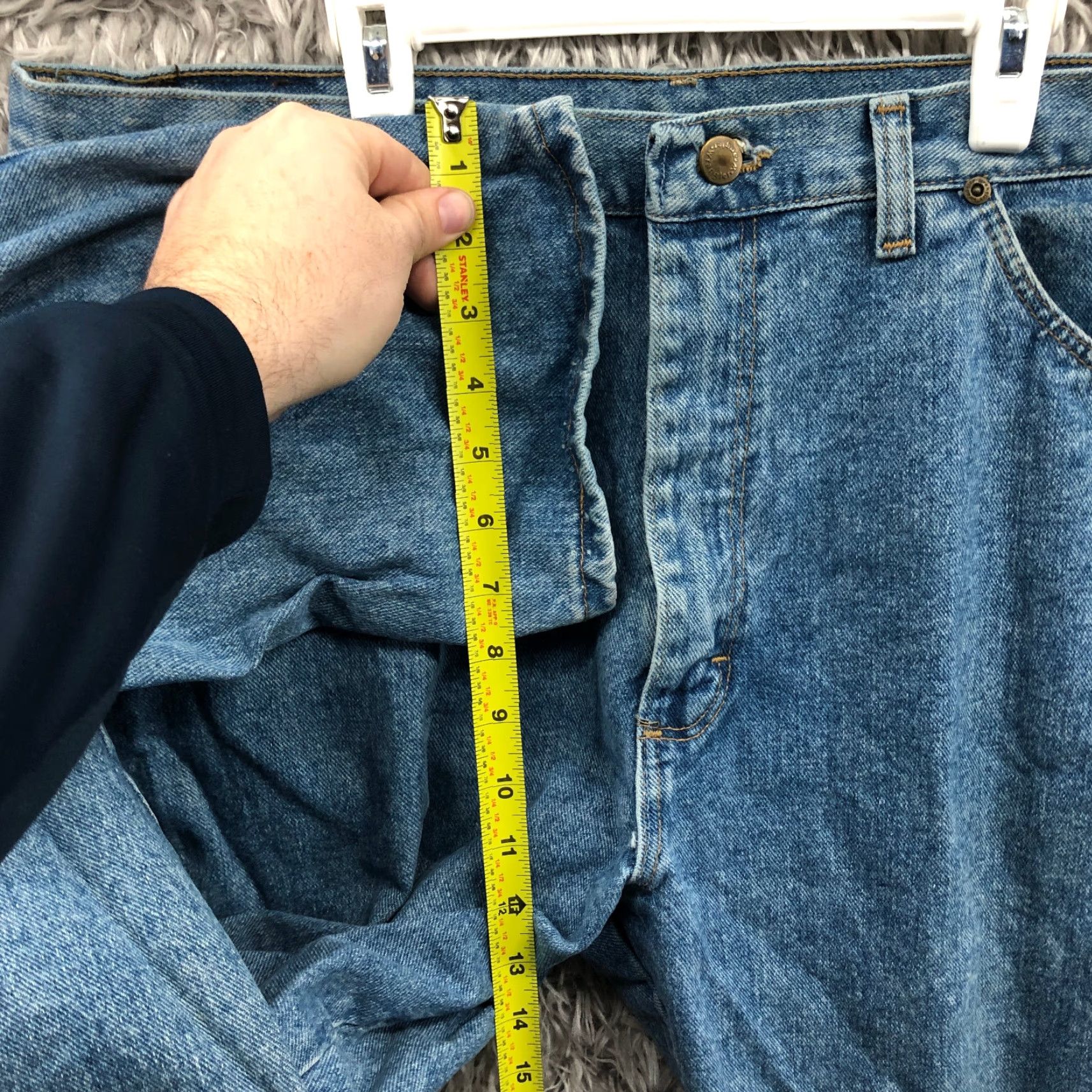 Wrangler Wrangler Rugged Wear Jeans Size 38x32 Mens Mid Rise Straight Leg Wash Blue Denim Size US 38 / EU 54 - 4 Thumbnail