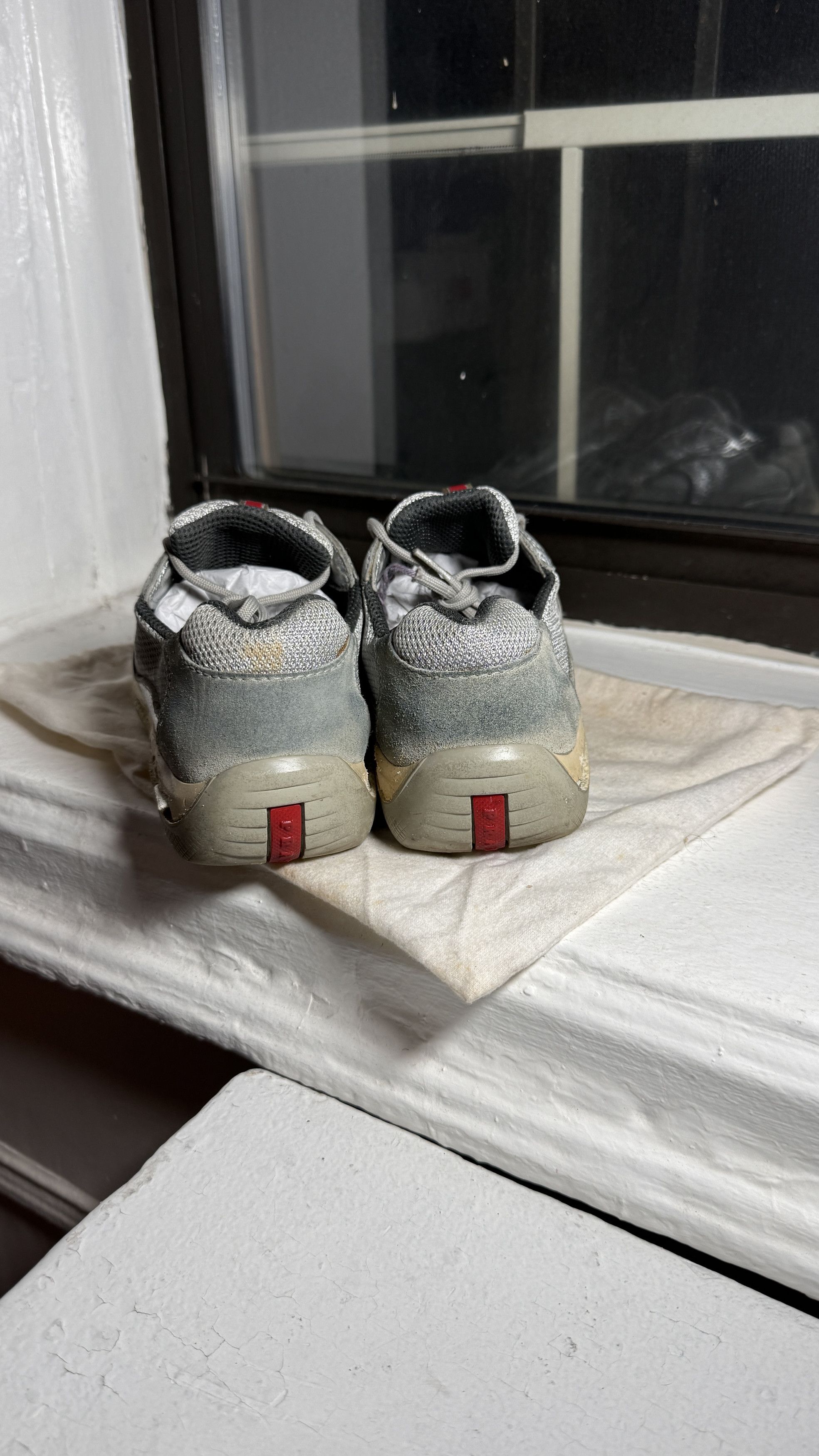 Prada Prada Americas Cup Silver Foil Size US 5 / EU 37 - 4 Thumbnail