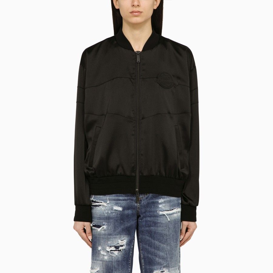 image of Dsquared2 O1D2Blof0124 Bomber Jacket In Black, Women's (Size Small)