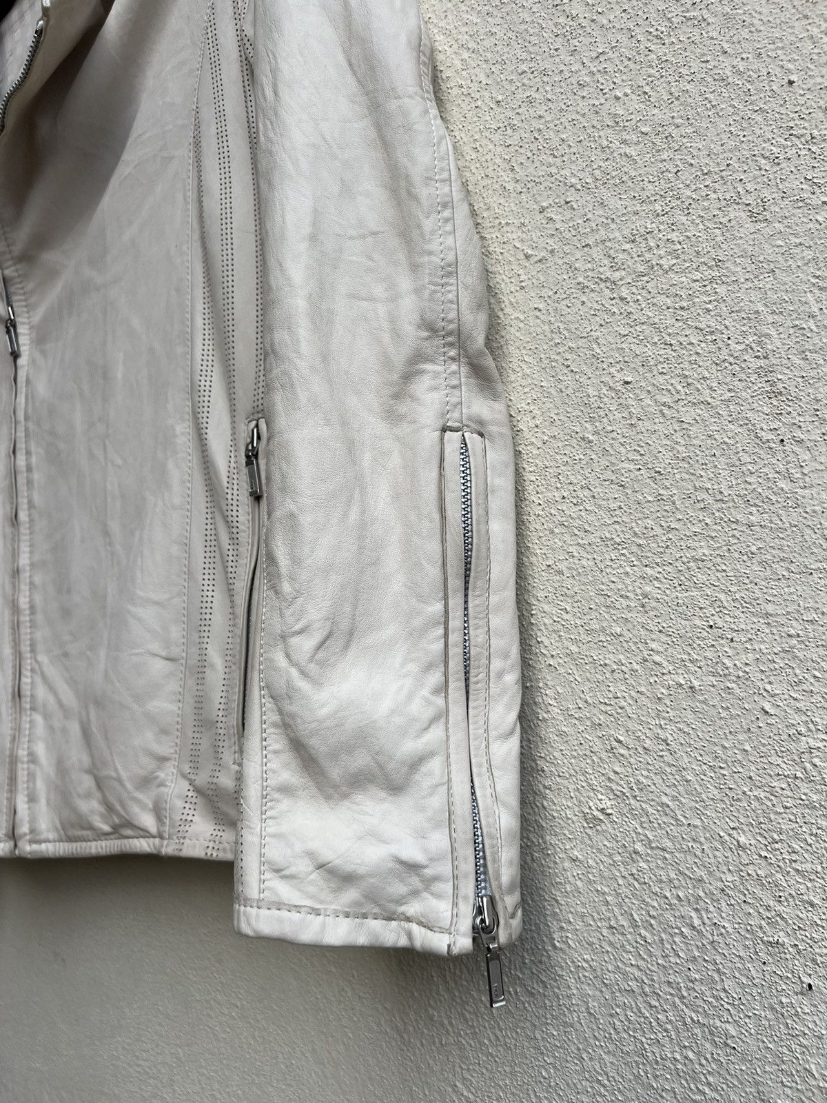 ABAHOUSE Abahouse Japan Patina White Sheep Napa Leather Jacket Size US S / EU 44-46 / 1 - 10 Thumbnail