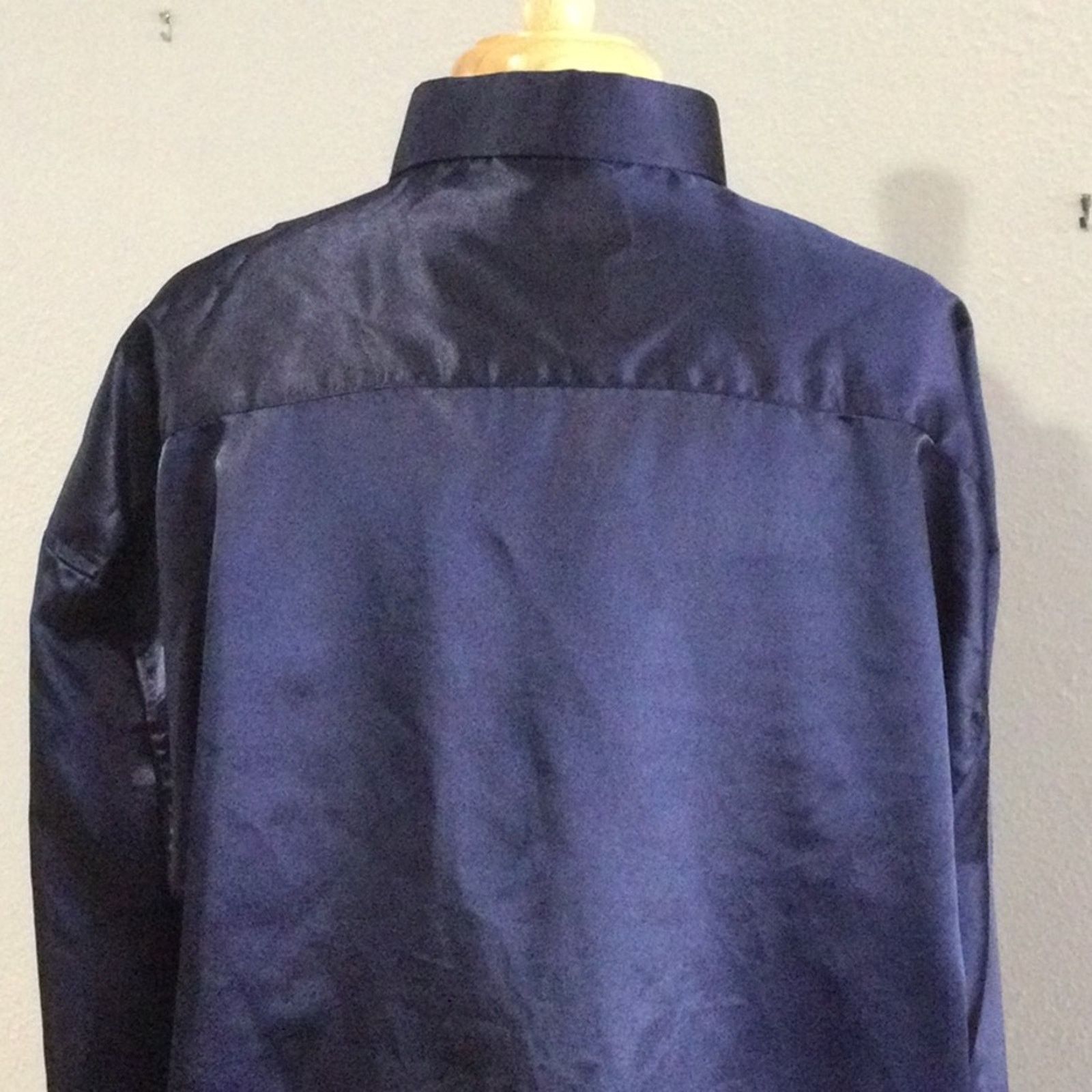 Jordan Craig Jordan Craig Men's Navy Long Sleeve Collared Shirt Size 2XL Size US XXL / EU 58 / 5 - 8 Thumbnail