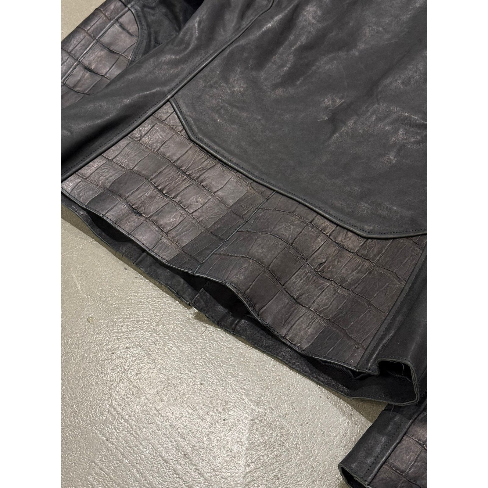 Dirk Bikkembergs 2000s Dirk Bikkembergs embossed crocodile leather jacket Size US L / EU 52-54 / 3 - 6 Thumbnail
