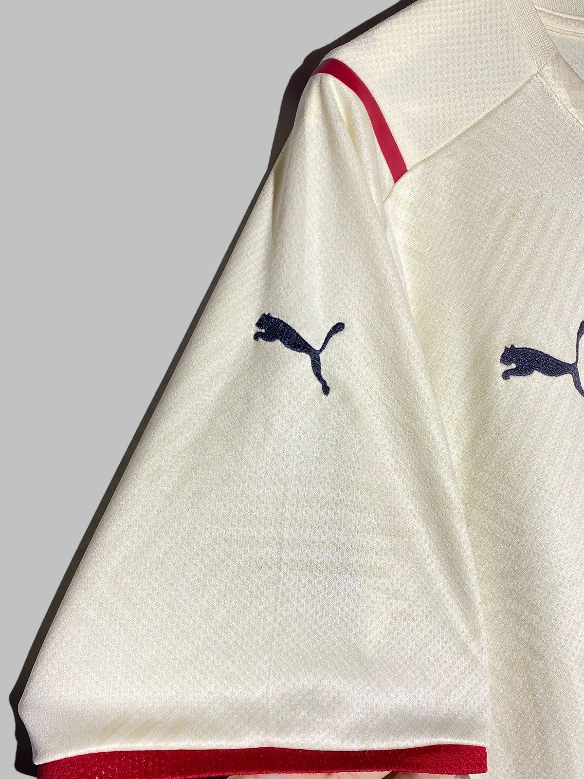 Puma AC Milan Puma Away Jersey 2020/21 Beige With Red Stripe Size US XL / EU 56 / 4 - 9 Thumbnail
