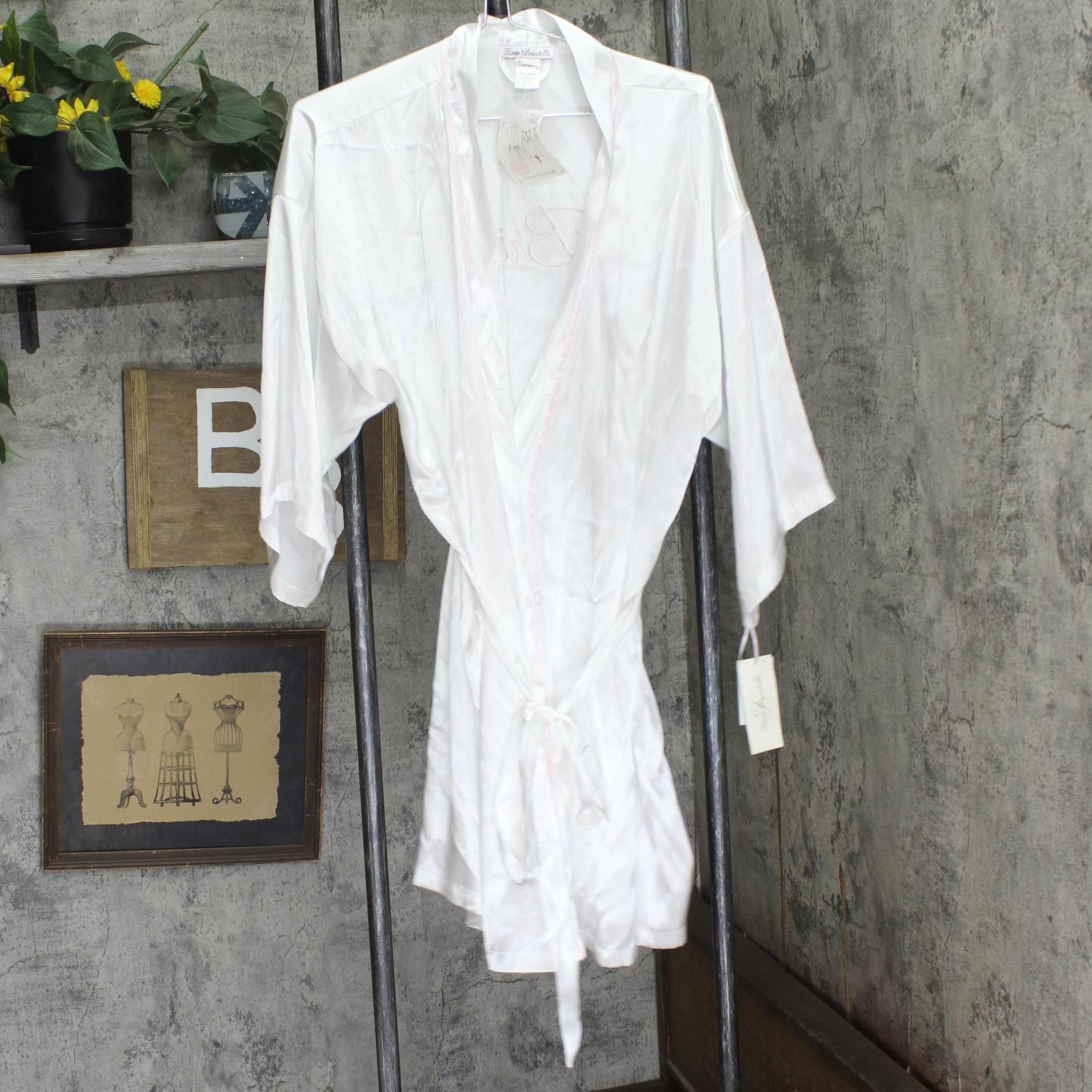 Other Linea Donatella Womens Bride Satin Wrap Robe Bds091 White Xl Size ONE SIZE - 1 Thumbnail