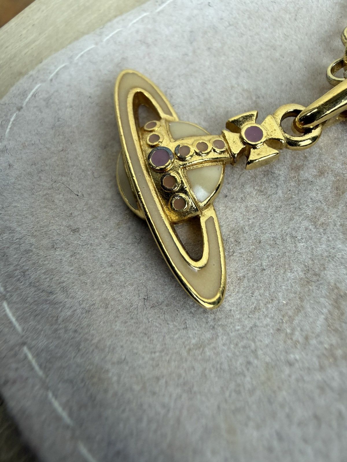 Vivienne Westwood Vintage Vivienne Westwood Enamel Orb Pendant Necklace Gold Size ONE SIZE - 3 Thumbnail