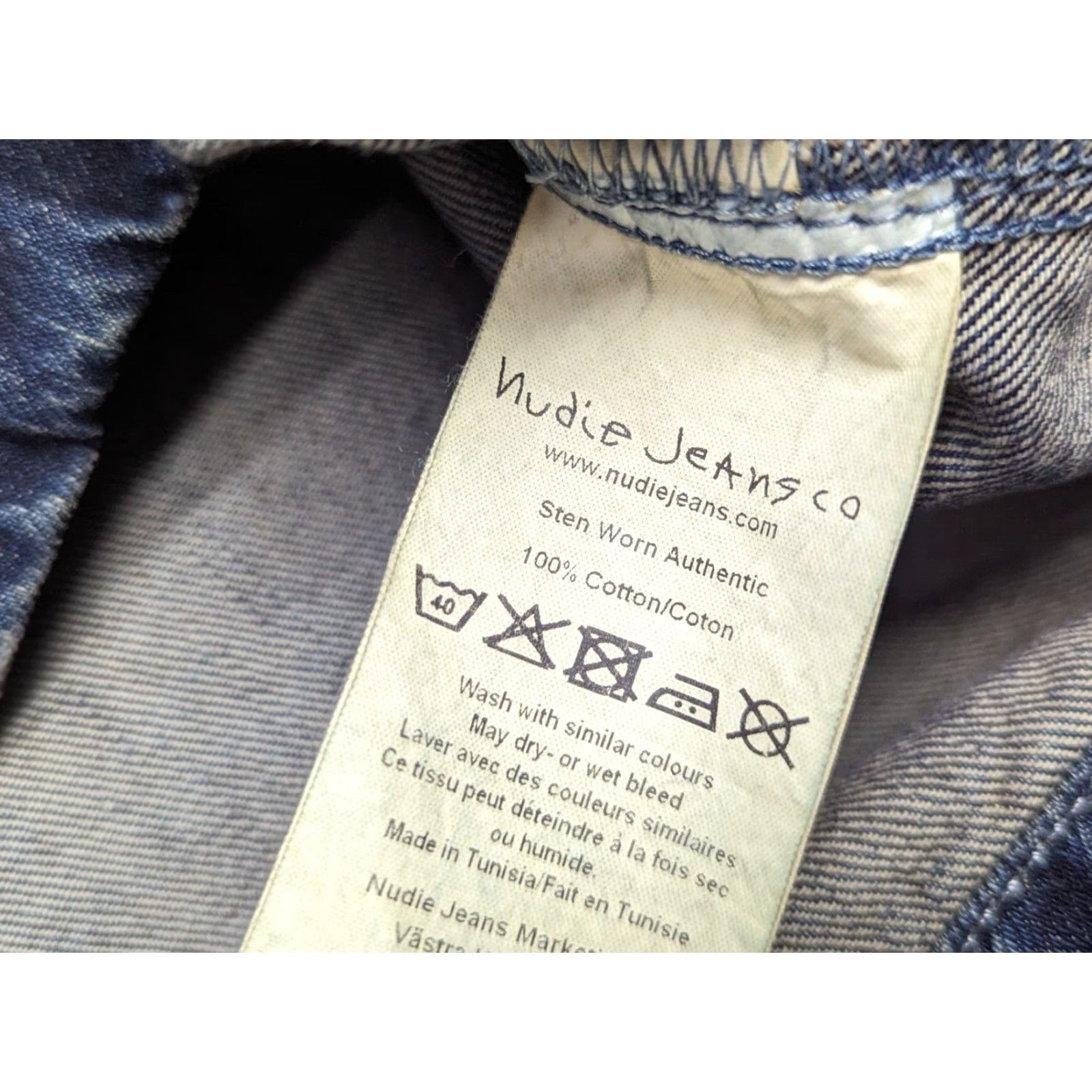 Nudie Jeans Nudie Jeans Sten Unisex Denim Jacket Medium Blue Pocket Collared Button Jacket Biker Style Shrt? Size US 31 - 7 Thumbnail