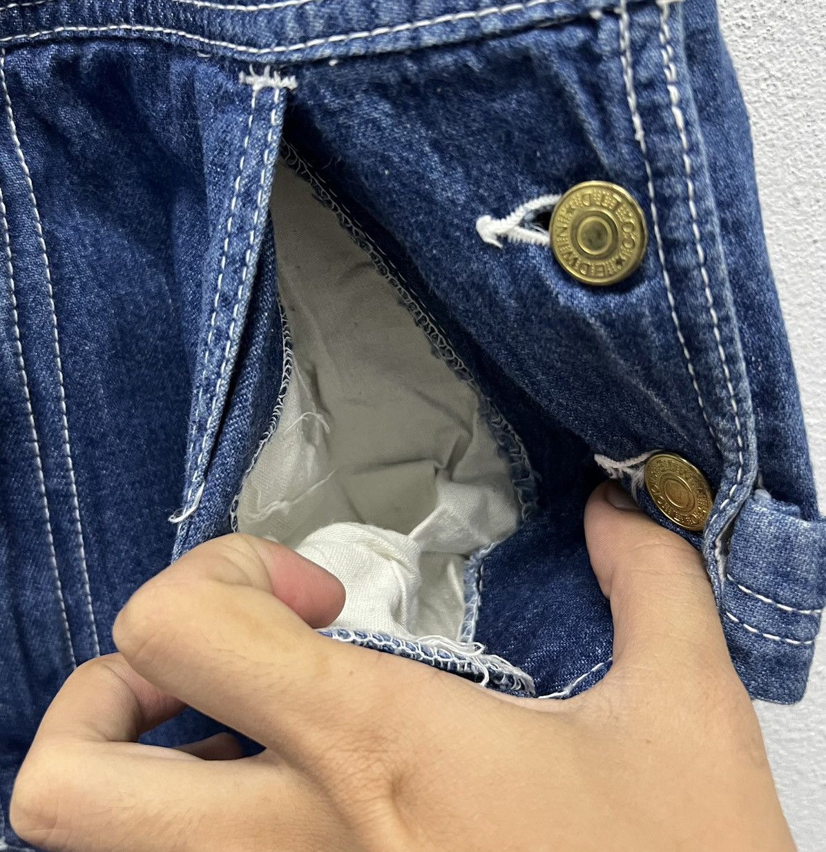 Edwin × Vintage Vintage EDWIN “Over Works Factory” Denim Overalls - Size S Size US 30 / EU 46 - 10 Thumbnail