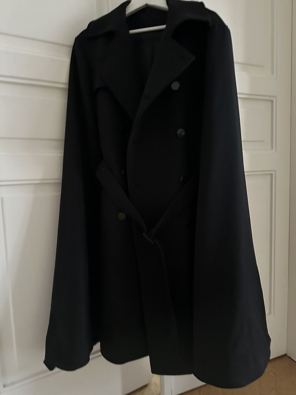 Vintage Double buttoned black cape coat Size L / US 10 / IT 46 - 3 Thumbnail