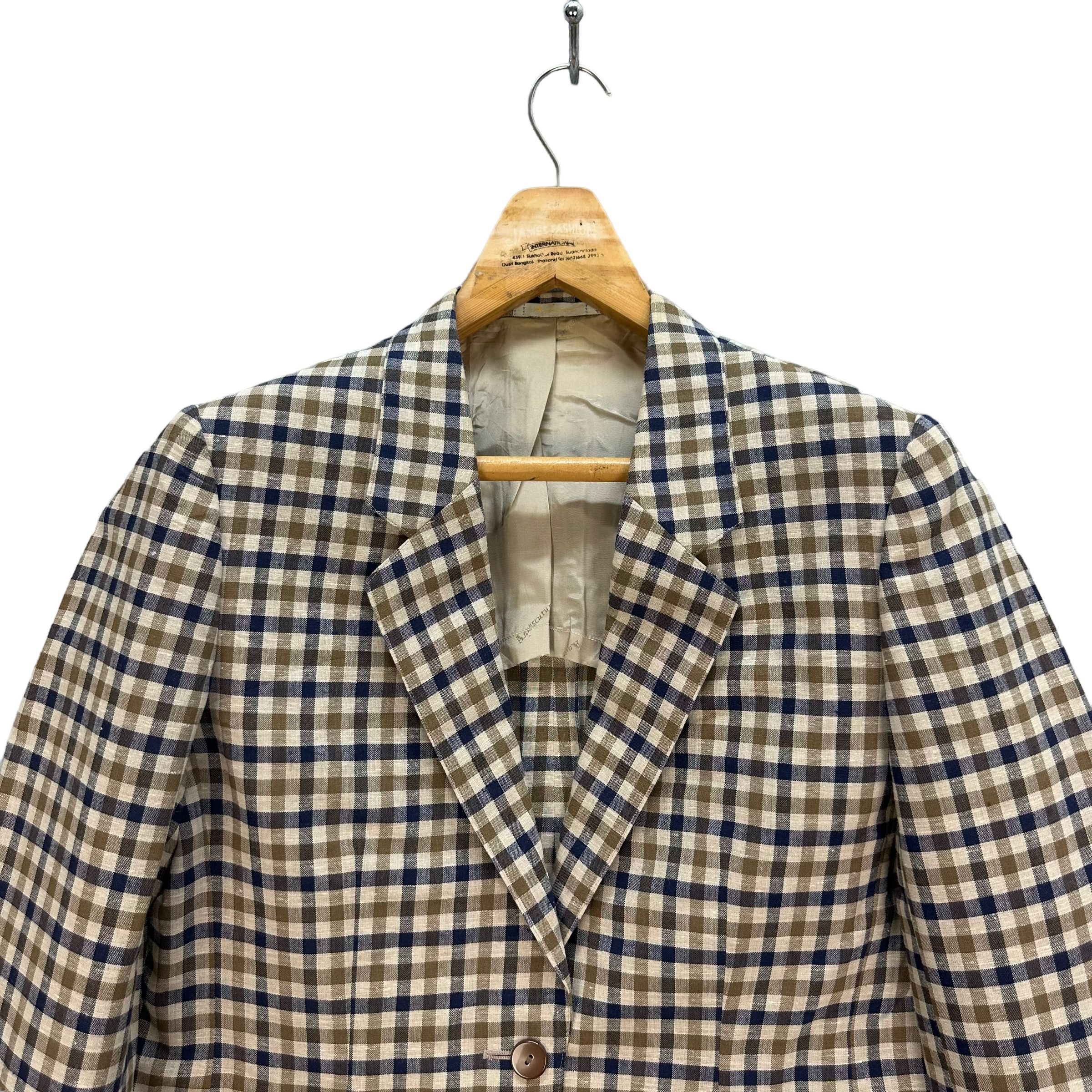 Aquascutum AQUASCUTUM CHECKED SUIT JACKET / BLAZERS #7835-181 Size M / US 6-8 / IT 42-44 - 2 Thumbnail