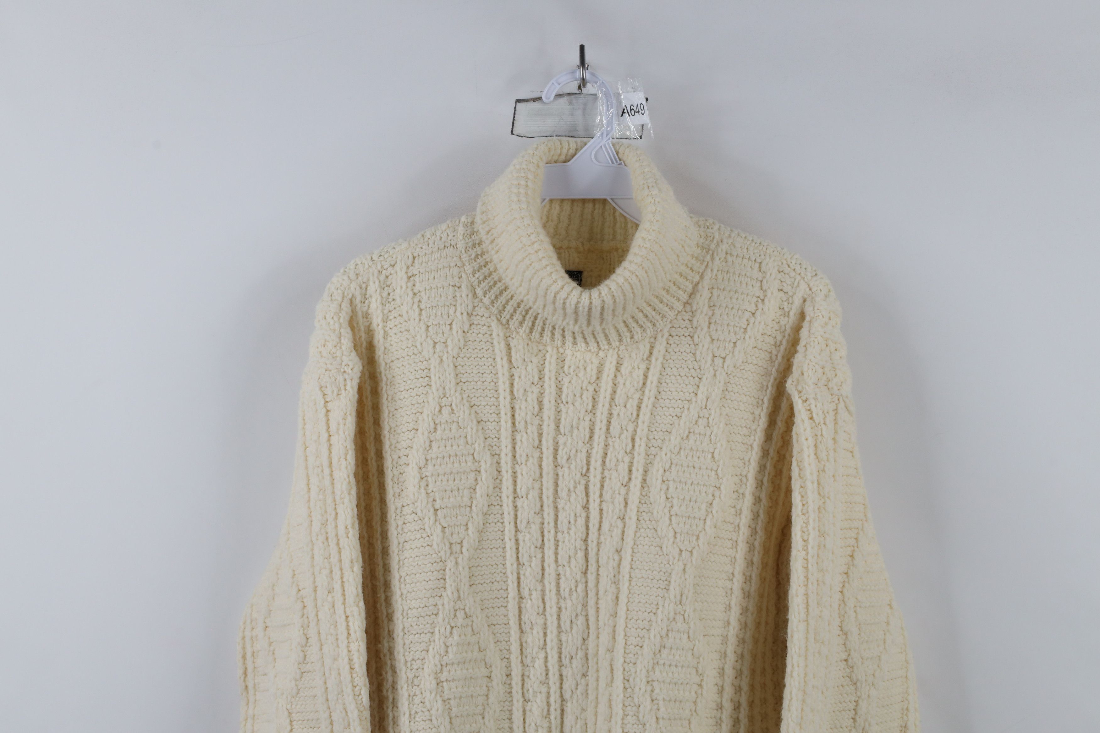 Vintage Vintage 70s Streetwear Knit Fisherman Turtleneck Sweater Size M / US 6-8 / IT 42-44 - 2 Thumbnail