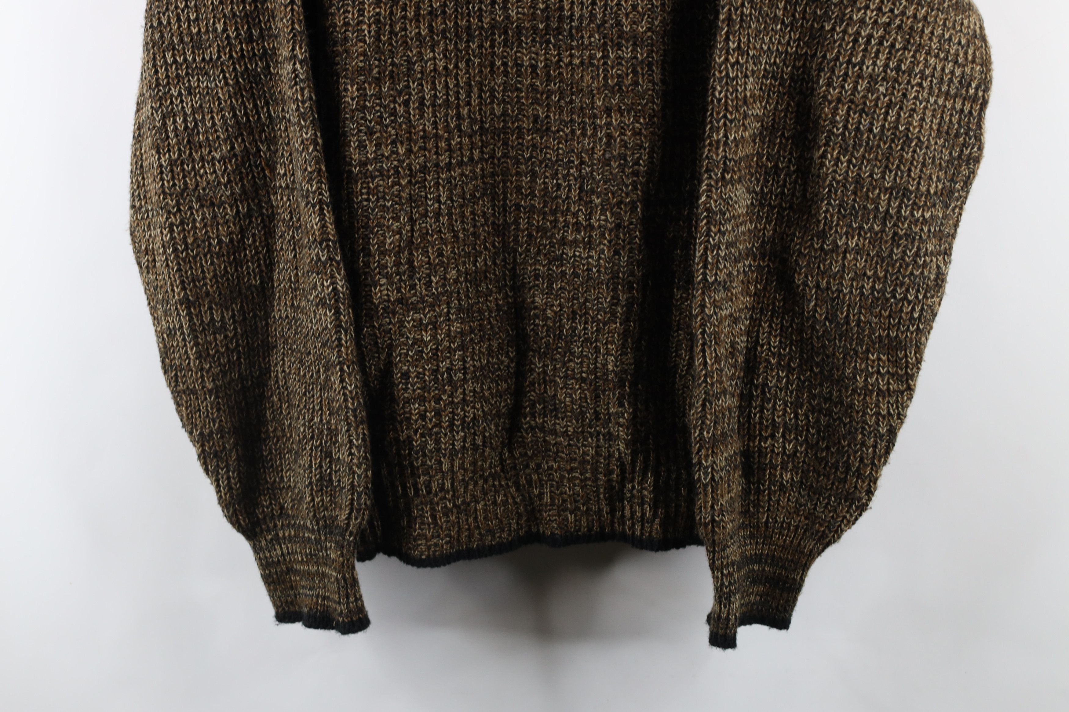 Vintage Vintage 90s Streetwear Chunky Ribbed Knit Sweater Brown Size US XL / EU 56 / 4 - 3 Thumbnail