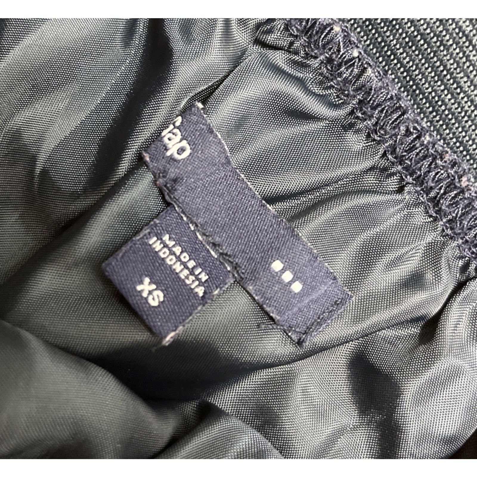 Gap GAP XS Mini LINED Skirt Navy Leaf Patterned A Line Size 25" / US 0 / IT 36 - 3 Thumbnail