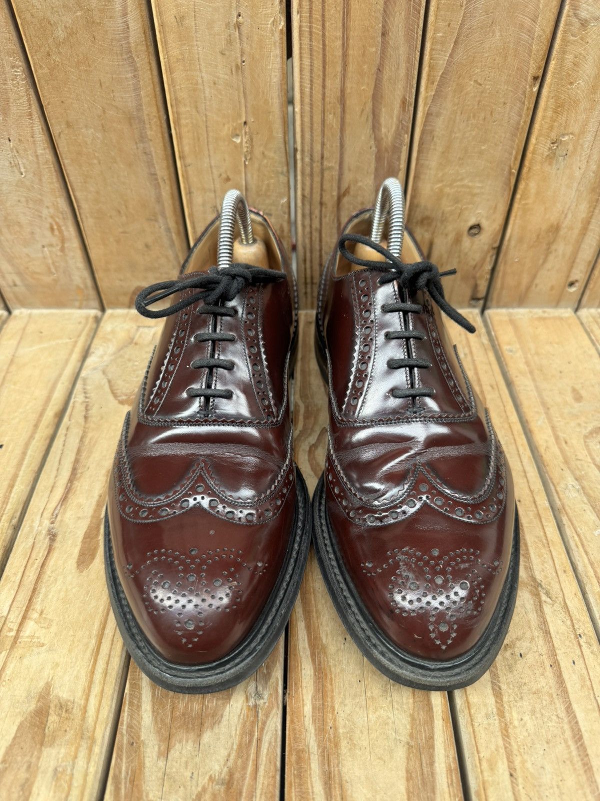 Church's Church’s ‘WAREHAM’ brown wingtip brogue Mens shoes US 8 F Size US 8 / EU 41 - 4 Thumbnail