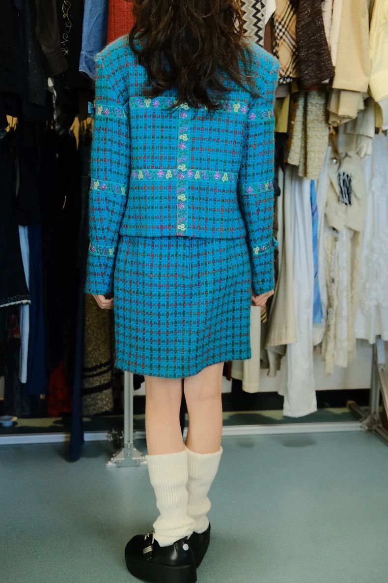 Kenzo KENZO Peacock blue coarse woolen brocade set Size M / US 6-8 / IT 42-44 - 4 Thumbnail