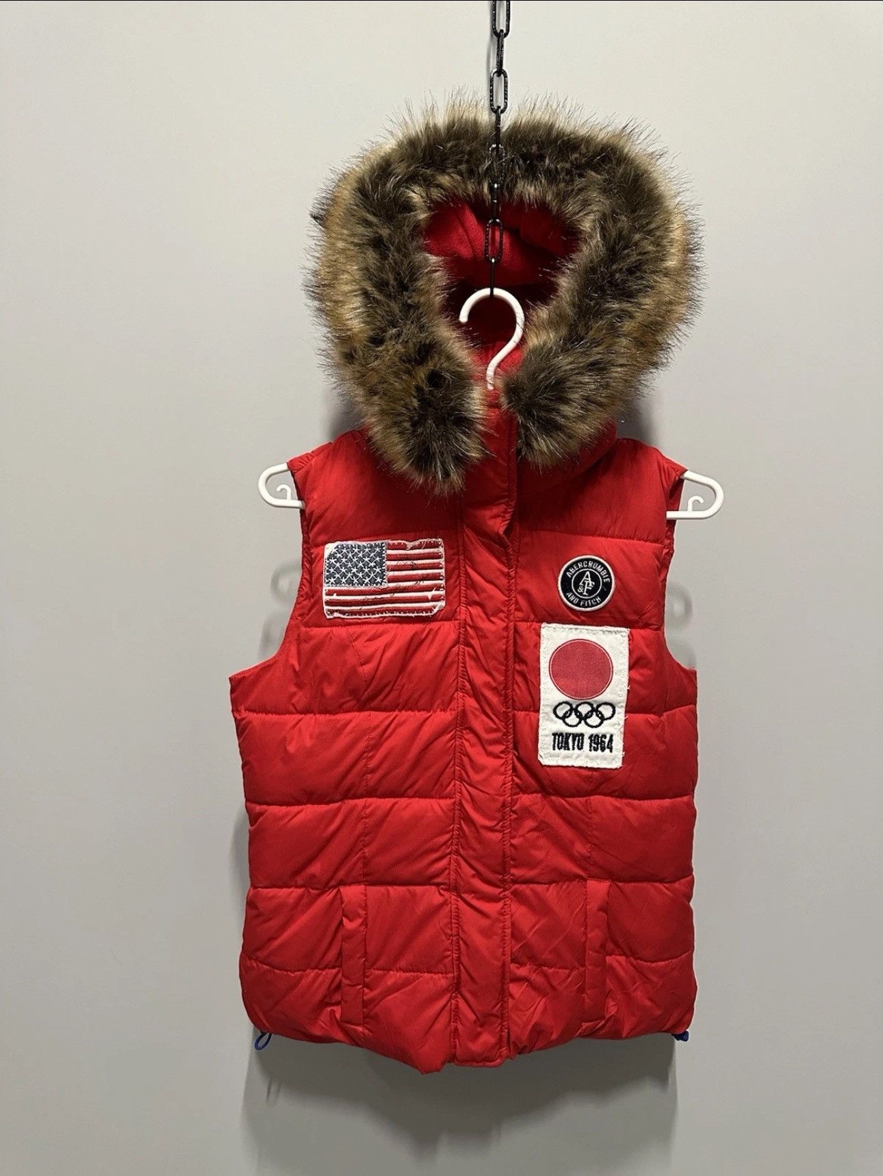 Abercrombie & Fitch CRAZY JAPAN DOWN VEST ABERCROMIE & FITCH CHIEF KEEF USA FLAG Size S / US 4 / IT 40 - 2 Thumbnail