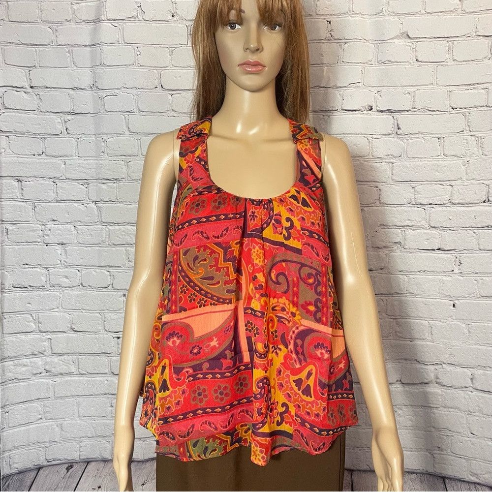 Free People NWT New Free People Strawberry Tank in Meadow Combo Size L Size L / US 10 / IT 46 - 2 Thumbnail