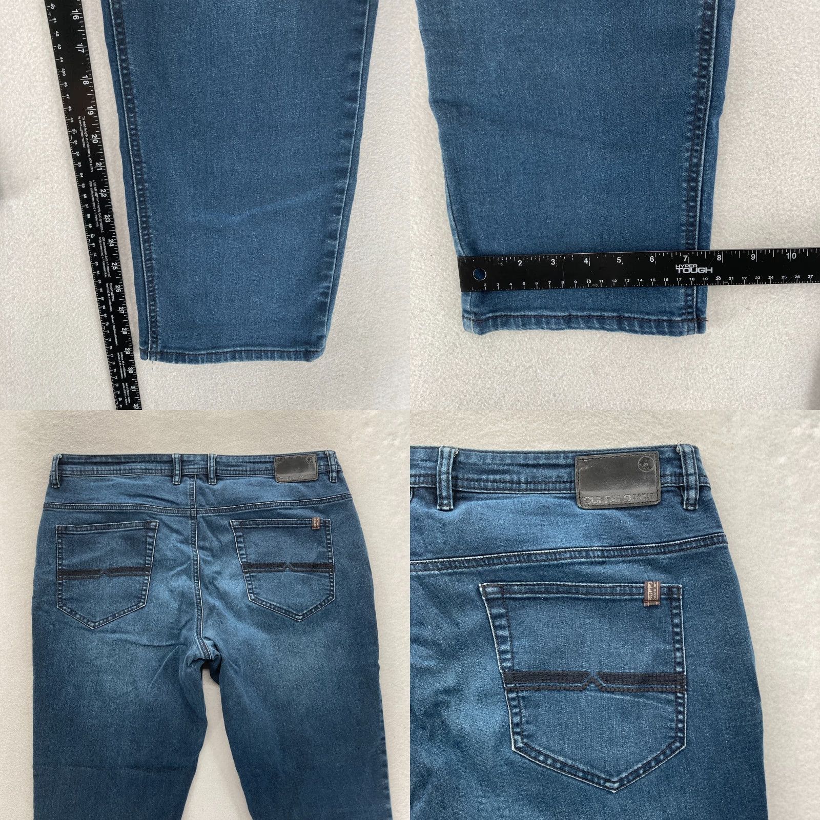 Buffalo David Bitton Buffalo David Bitton Jeans Mens 38x30 Slim Straight Blue Stretch Denim Shirt Size US 38 / EU 54 - 8 Thumbnail