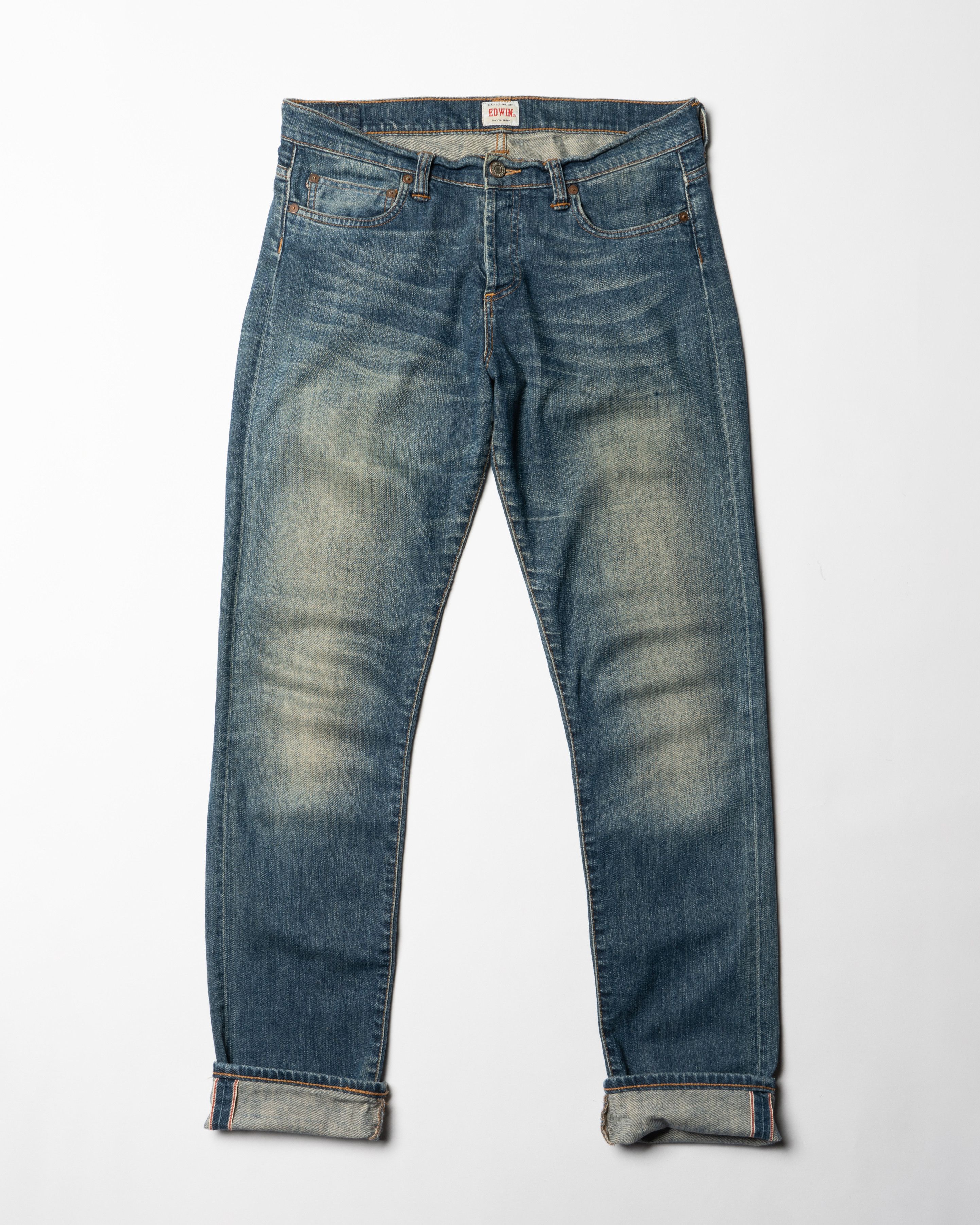 Edwin 🔴 EDWIN W’ Hardy Pant Blue Selvedge Denim Jeans Women’s Size 28" / US 6 / IT 42 - 4 Thumbnail
