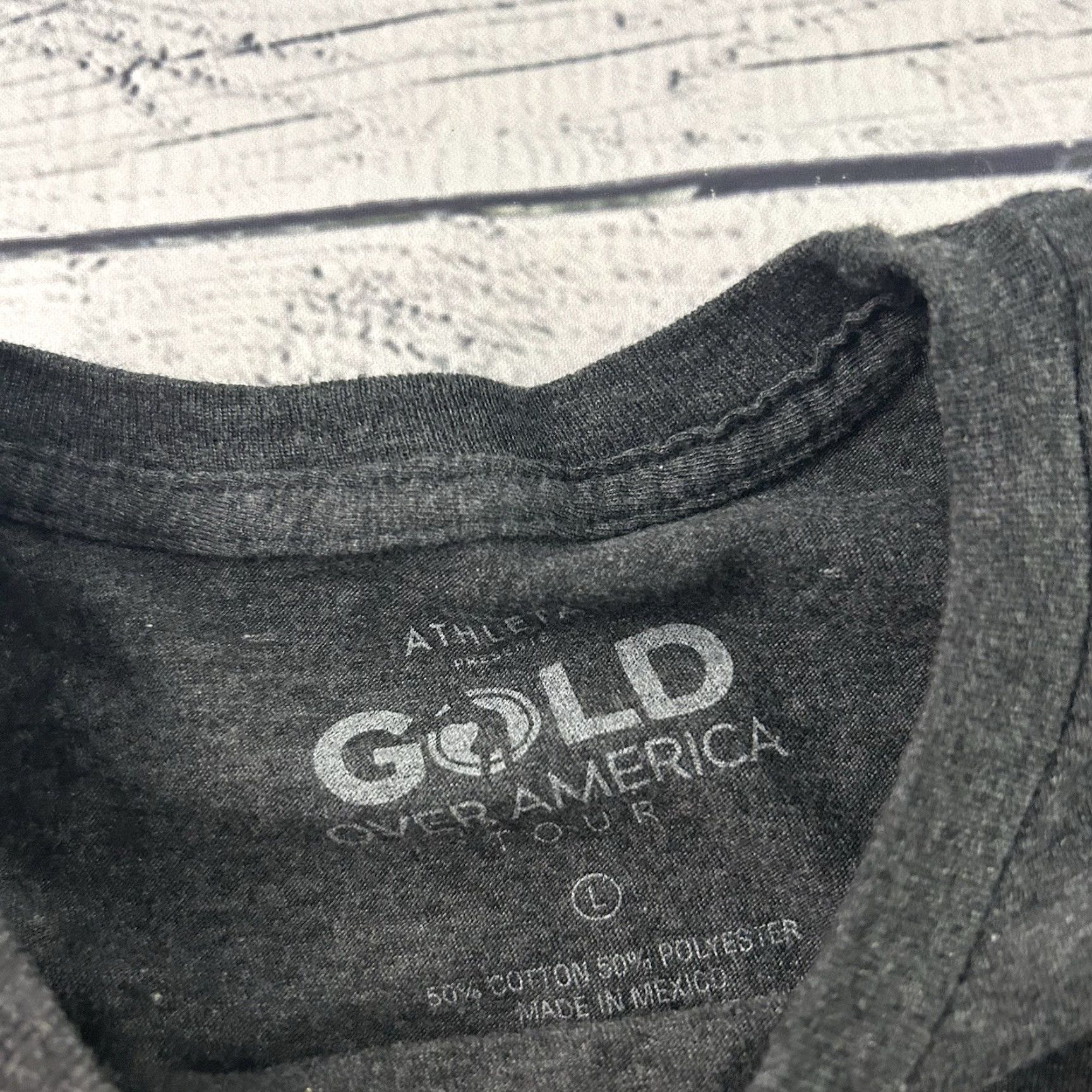 Athleta Athleta Gold Over America Tour Gymnastics T Shirt Men's L Gray Size US L / EU 52-54 / 3 - 2 Thumbnail