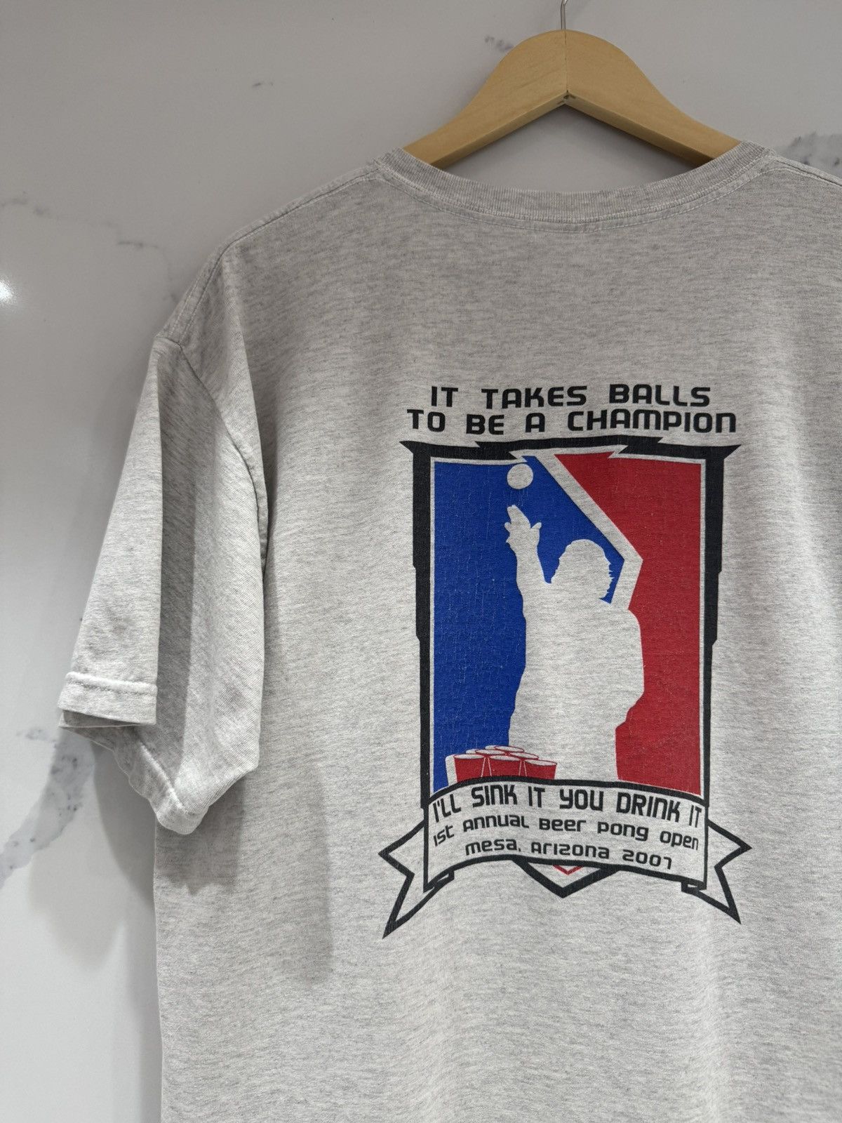 Gildan Vintage 2007 Beer Pong Association T Shirt Size US L / EU 52-54 / 3 - 2 Thumbnail