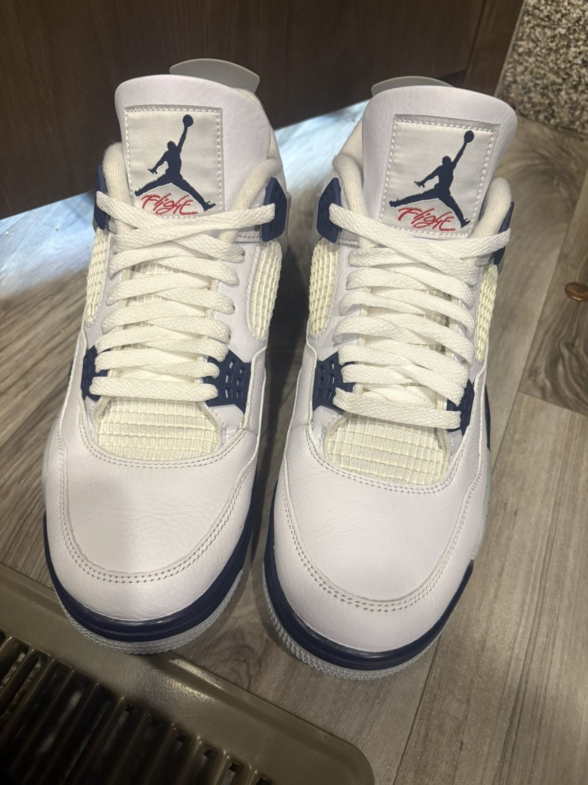 Nike Jordan retro 4 midnight navy Size US 9.5 / EU 42-43 - 2 Thumbnail