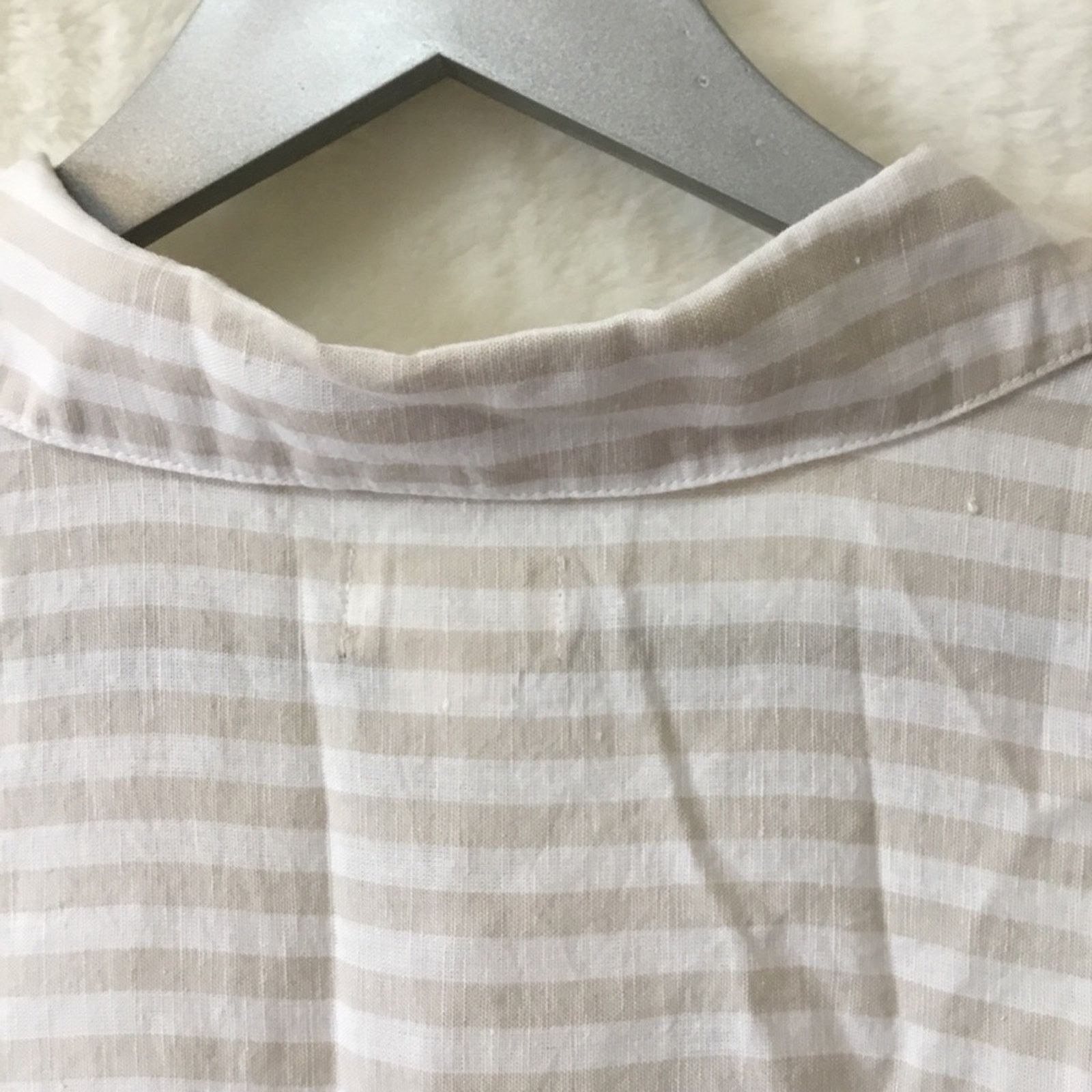 Other UpWest Cream and White Striped Button Shirt Size M / US 6-8 / IT 42-44 - 9 Thumbnail