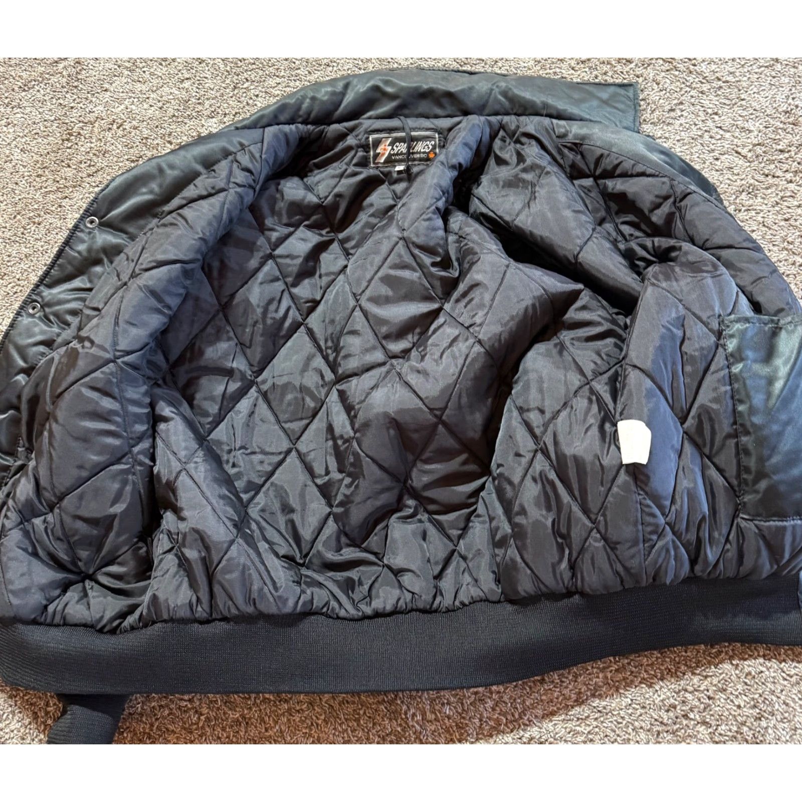Vintage Sparlings Jacket Mens XL Black Quilted Vancouver BC 90s Saloon Yukon Saloon Gold Rush Theme Size US XL / EU 56 / 4 - 4 Thumbnail